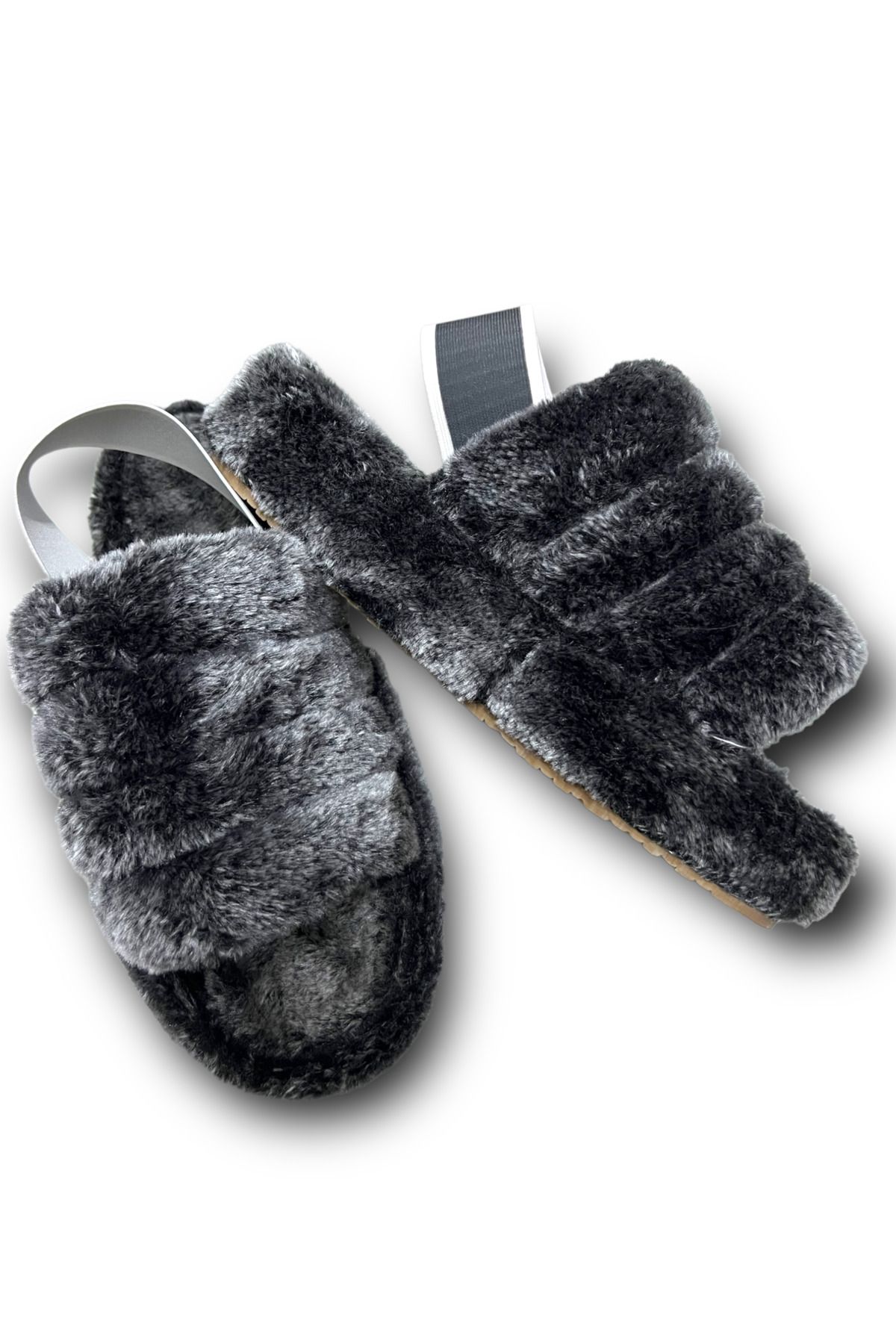 PLUSH STUDIO--s-plush Slippers Lutur Imported Fabric, House Slippers Brisa Gray 4