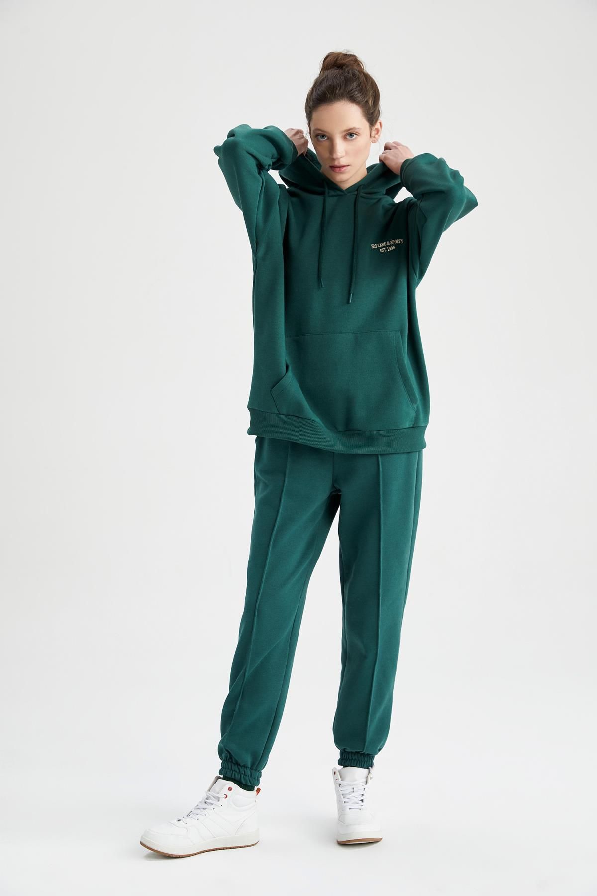 Defacto Fit Jogger Sweatpants with Soft Fuzzy Inside Trendyol