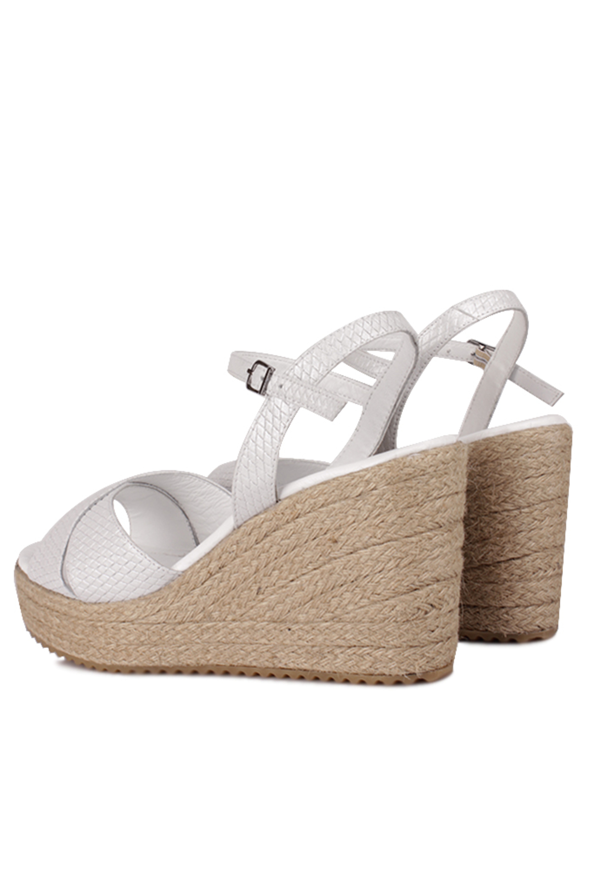صندل زنانه سفید Fitbas | Tİ_5044_471 اورجینال - تصویر 3