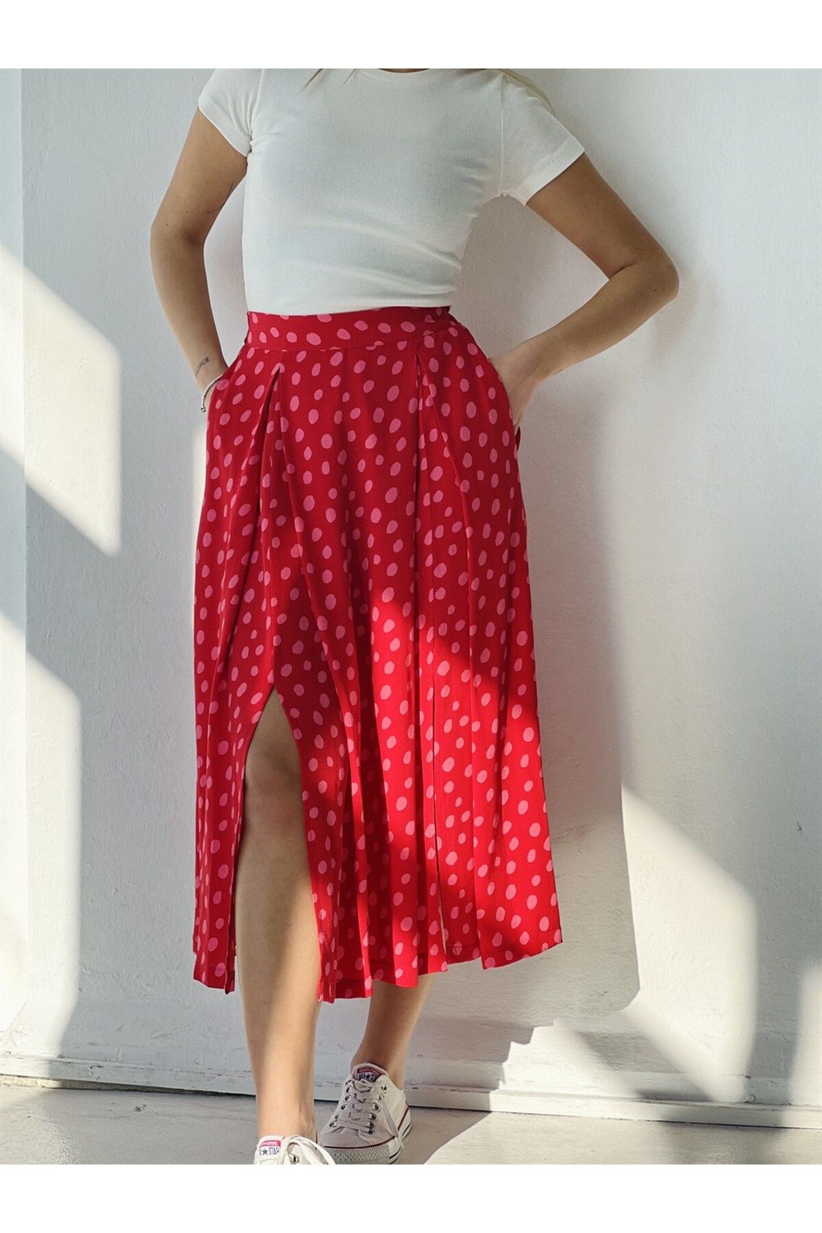 Polka dot maxi on sale skirt forever 21
