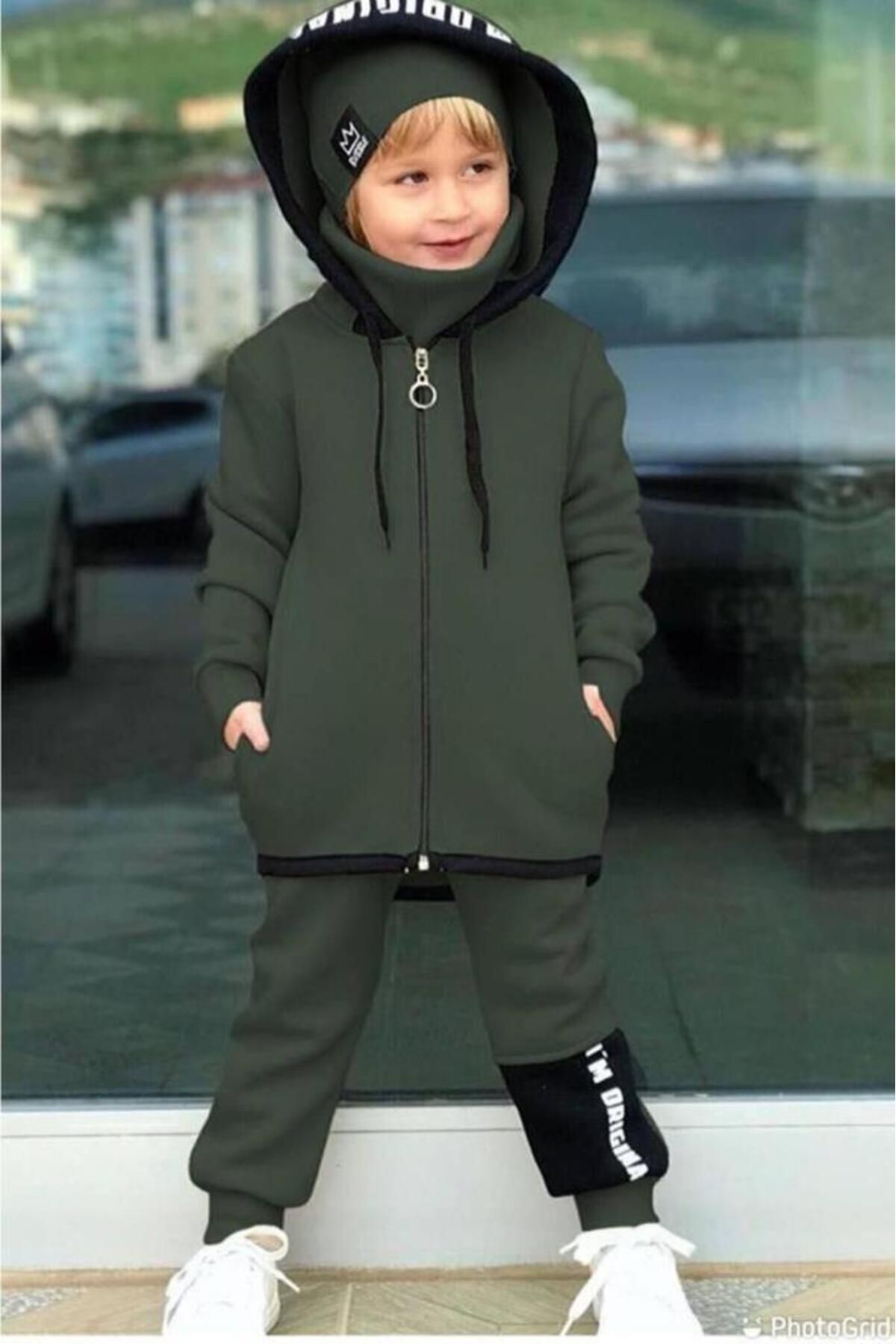 Boys green tracksuit clearance