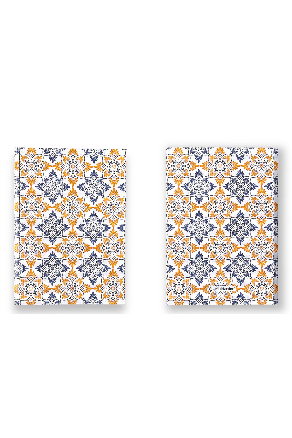 Fark Tanıtım-American Binding, A5 Lined Notebook, 64 Sheets, 90gr. Ivory Paper (MEDITERRANEAN PATTERN COVER DESIGN) 7