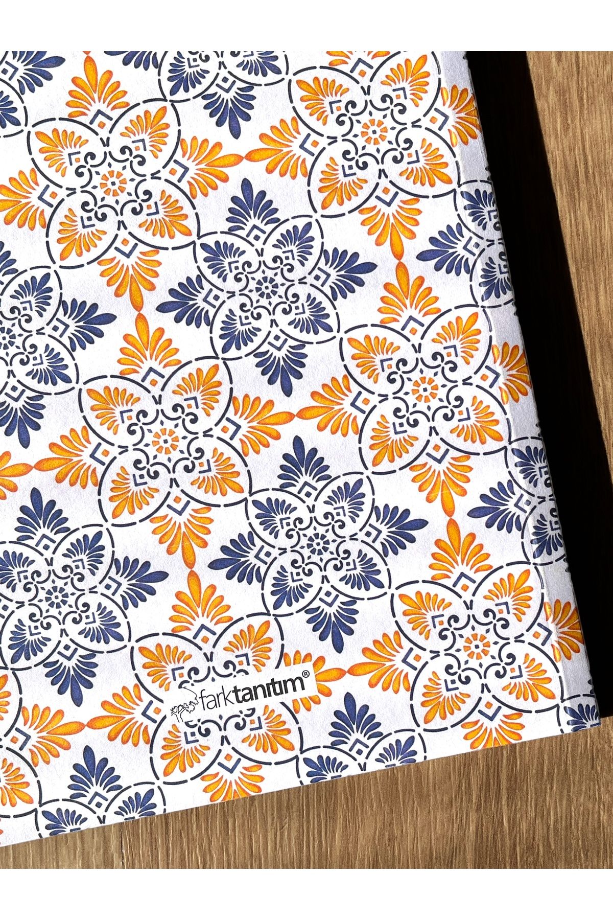 Fark Tanıtım-American Binding, A5 Lined Notebook, 64 Sheets, 90gr. Ivory Paper (MEDITERRANEAN PATTERN COVER DESIGN) 2