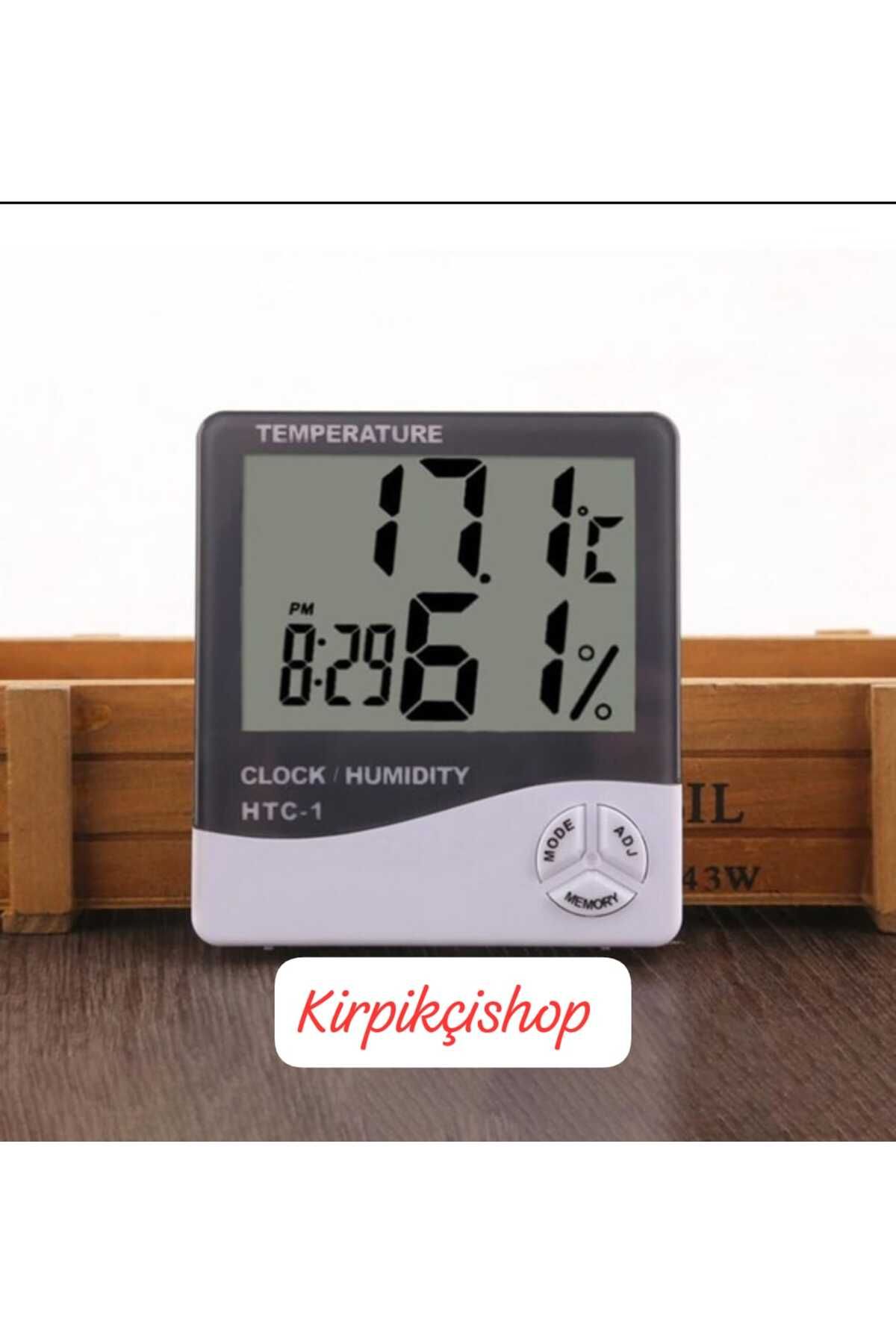 KİRPİKÇİSHOP-Digital Thermometer Heat Humidity Meter Clock Alarm LCD Screen 4