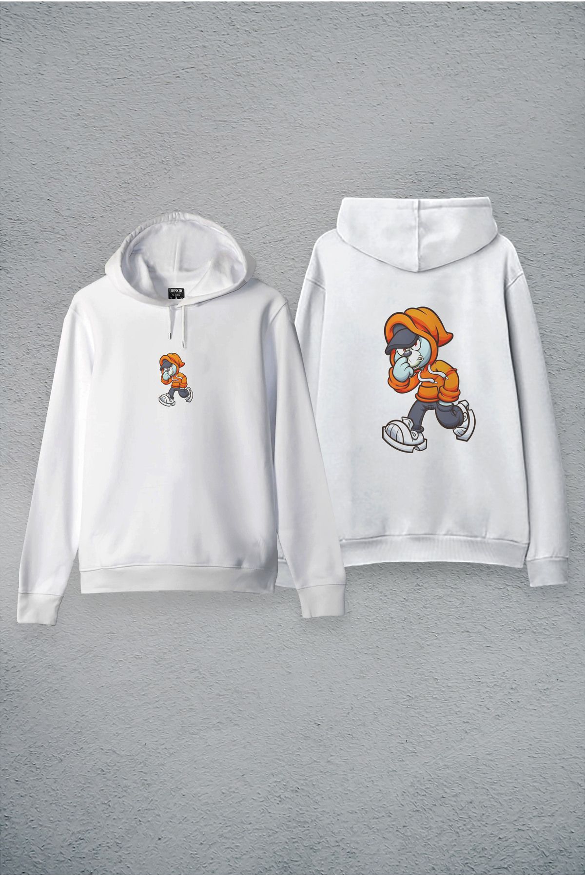 Darkia Street Wear Special Design Printed Unisex Hooded Double