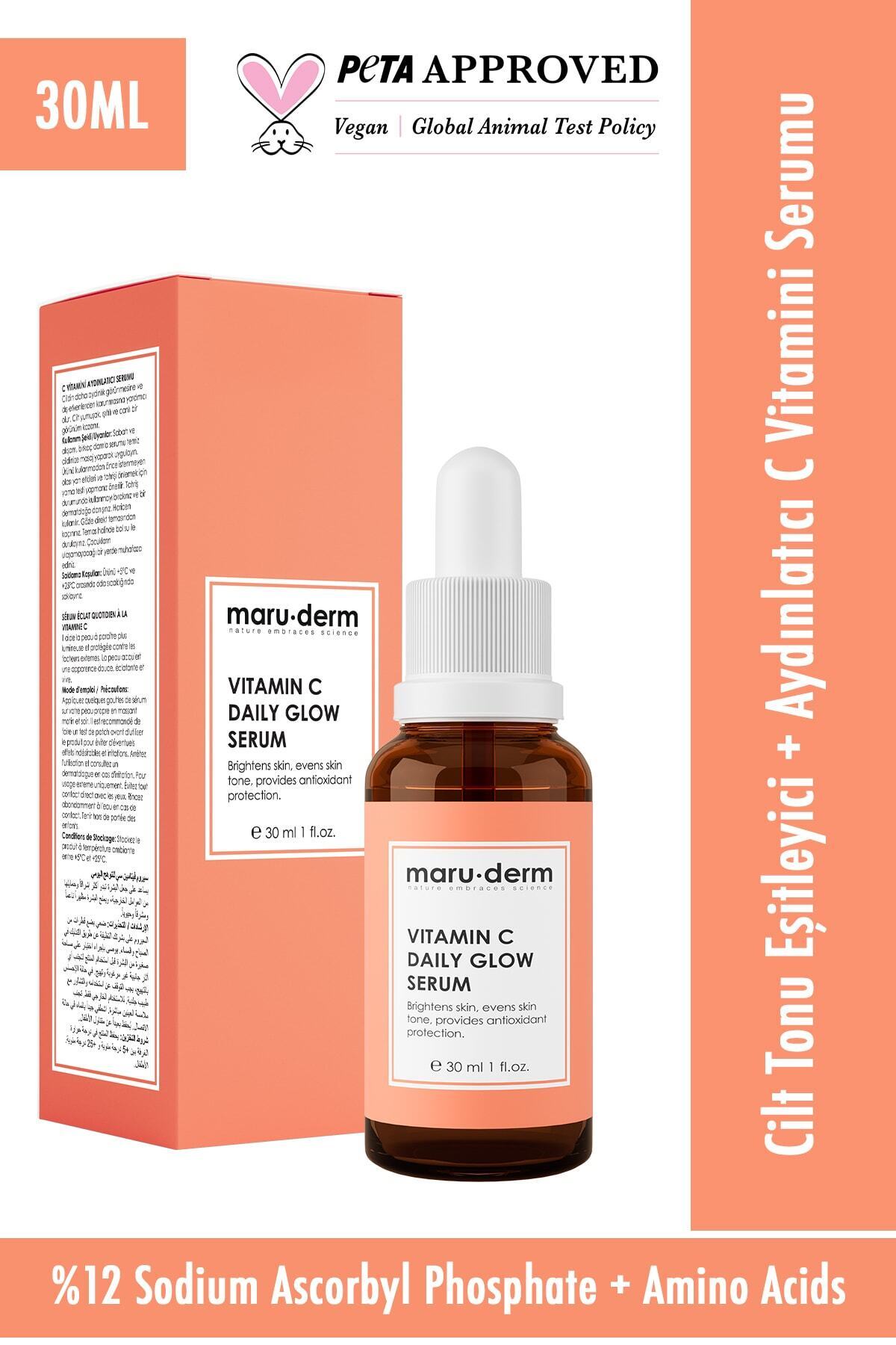 Maru.Derm C Vitamini Ve Peptid Aydınlatıcı Cilt Bakım Serumu 30 Ml