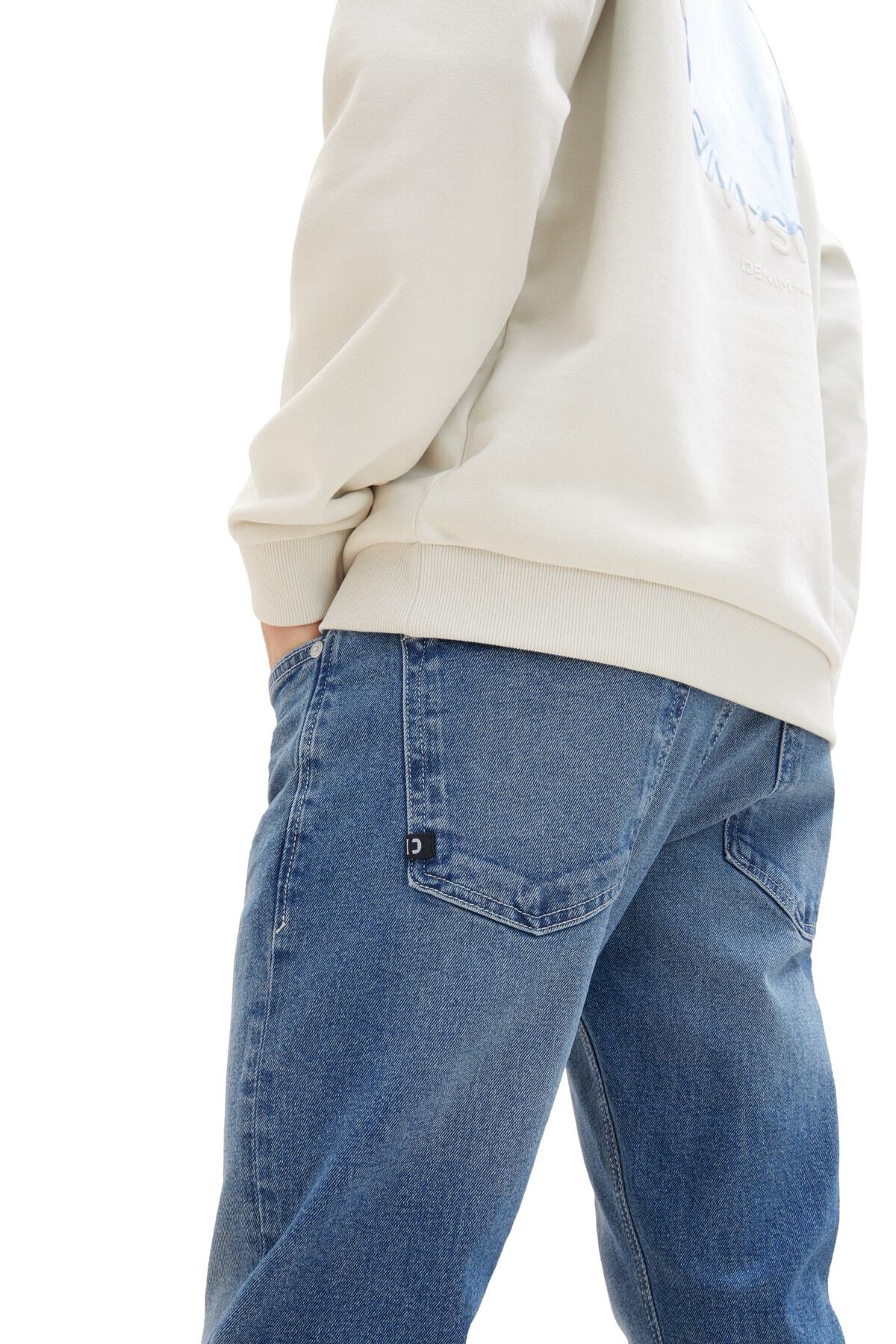 Tom Tailor Denim-Džínsová pánska džínsovina so stredným praním 6