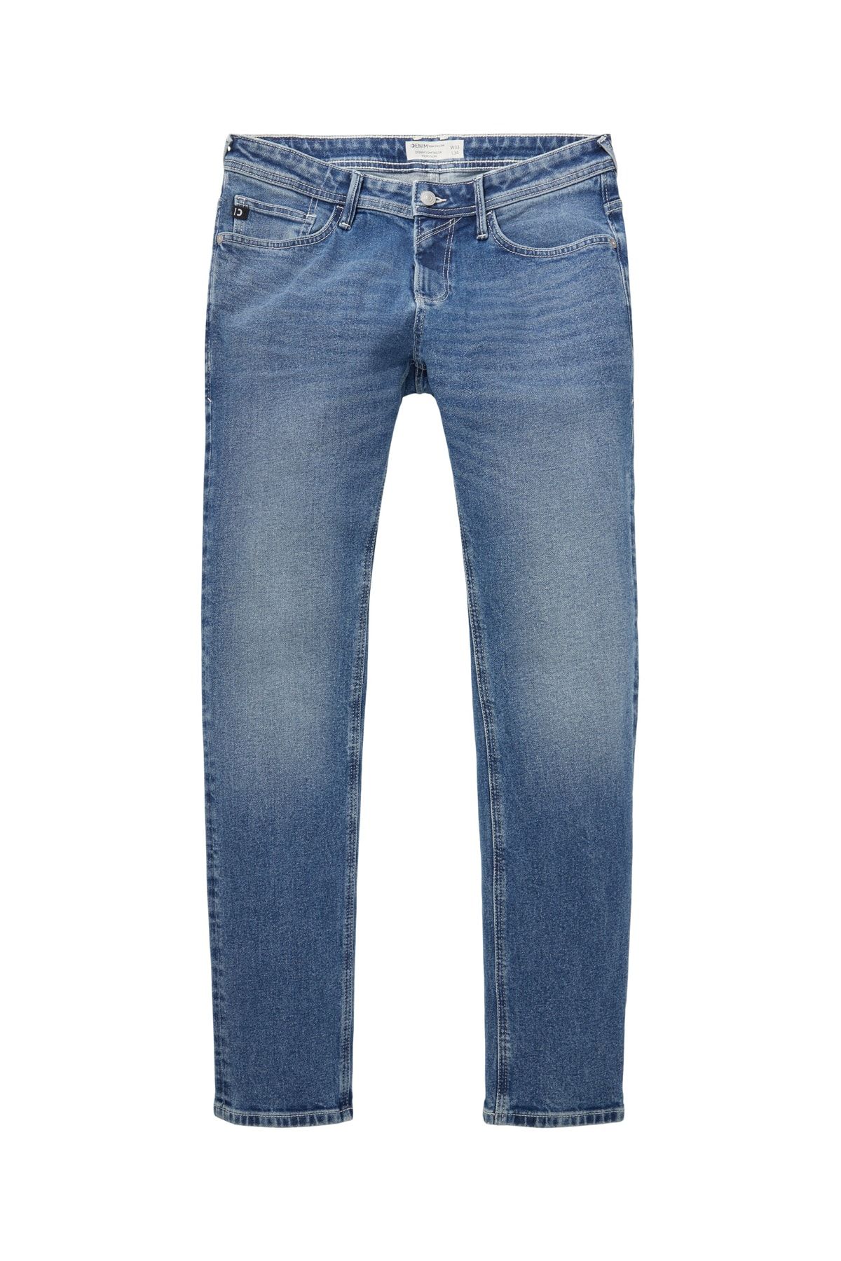 Tom Tailor Denim-Džínsová pánska džínsovina so stredným praním 7