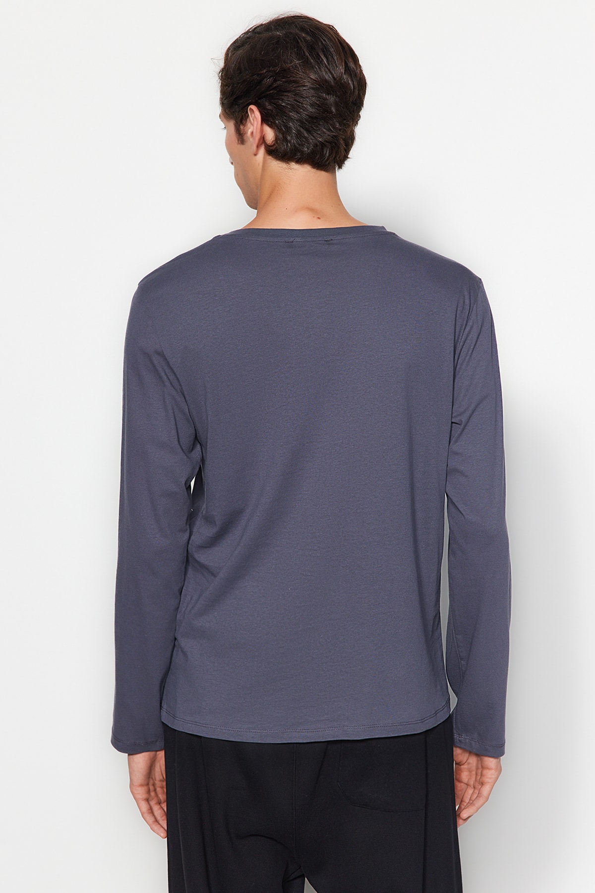 Trendyol Collection Czarny-granatowy-antracytowy Regularny/normalny krój 3-pak Basic 100% bawełna T-shirt TMNAW21TS0197