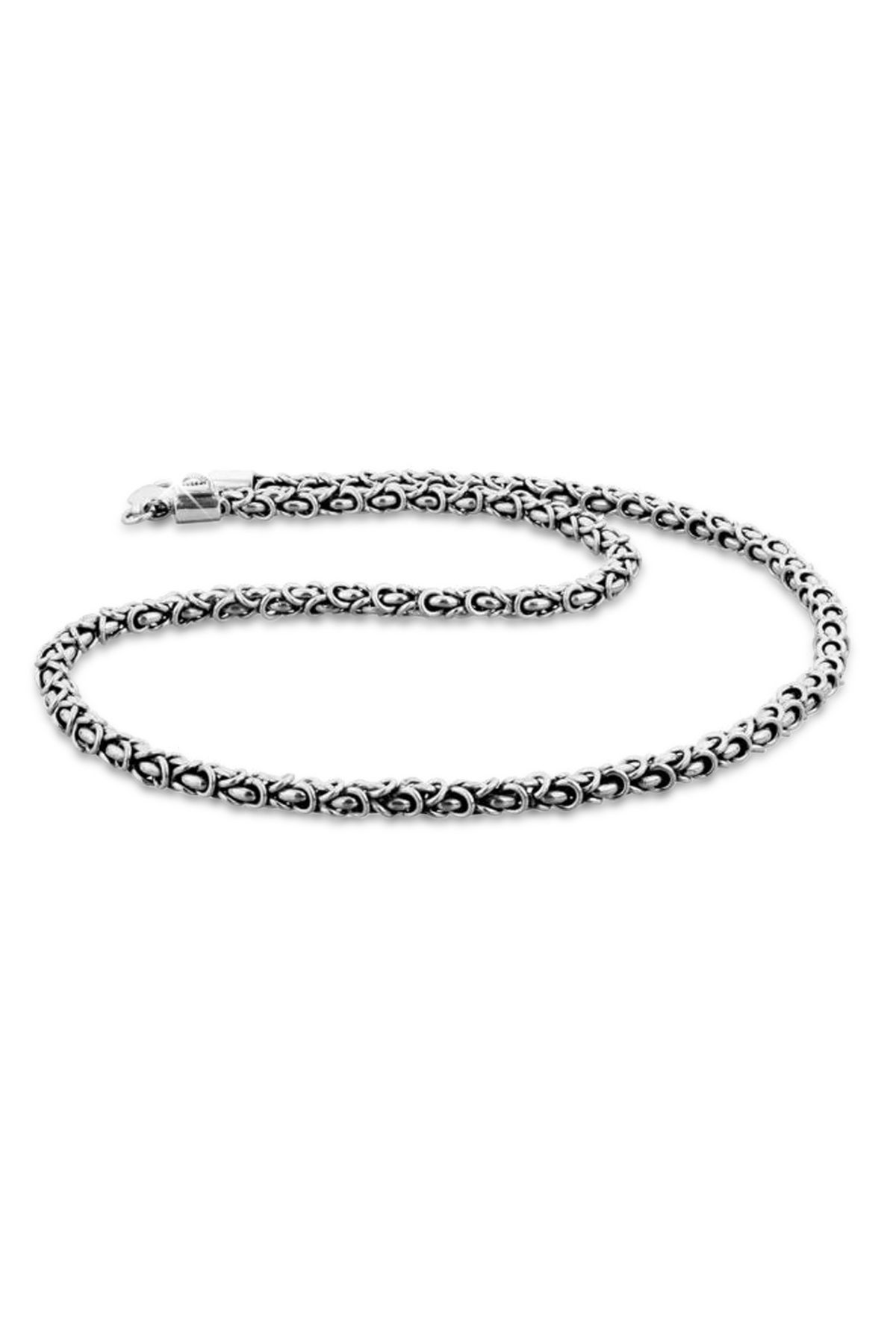 Königskette KUZZOI Massive Trendyol - Männer Silber Oxidiert 925 Halskette