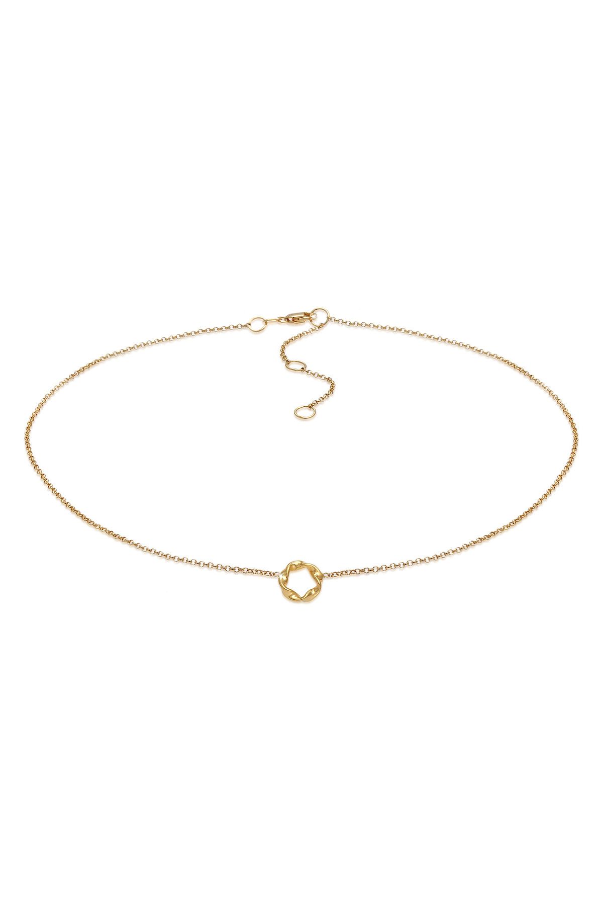 ELLI-Halskette Gerdanlık Erbskette Kreis Design Twisted 375 Gelbgold 1