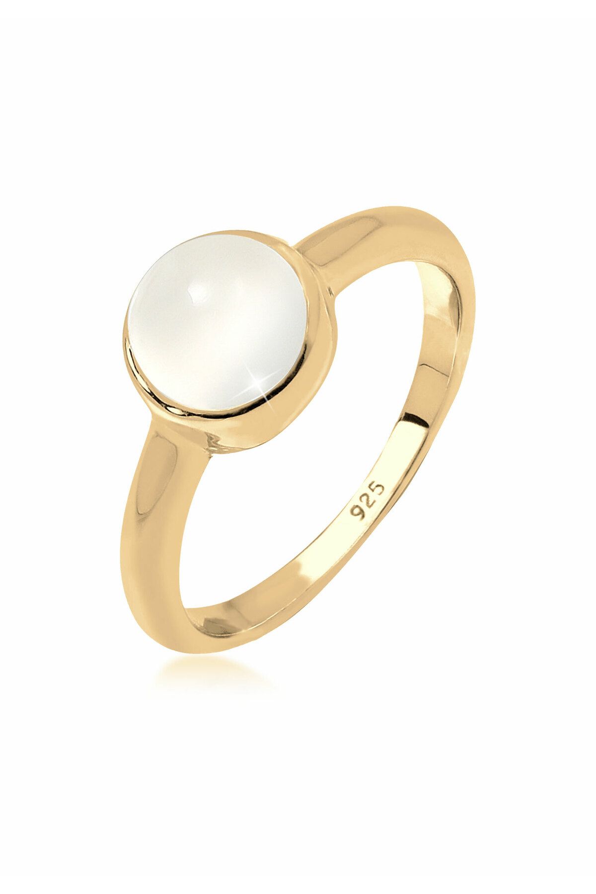 ELLI Ring – Solitär-mondstein Aus 925er Sterlingsilber für Damen - 58