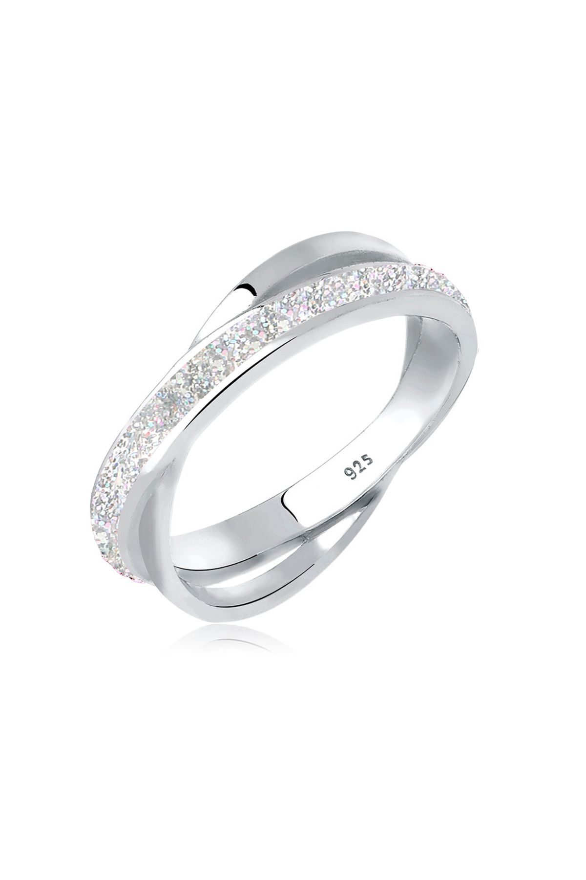 ELLI Ring Aus 925er Sterlingsilber – Wickelring Emaille für Damen - 56