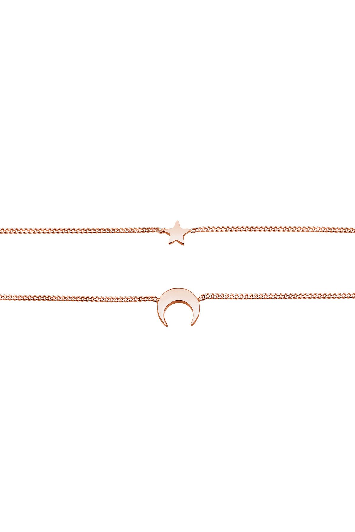 ELLI-Halskette Layered Choker Astro Halbmond Sterne 925 Silber 2