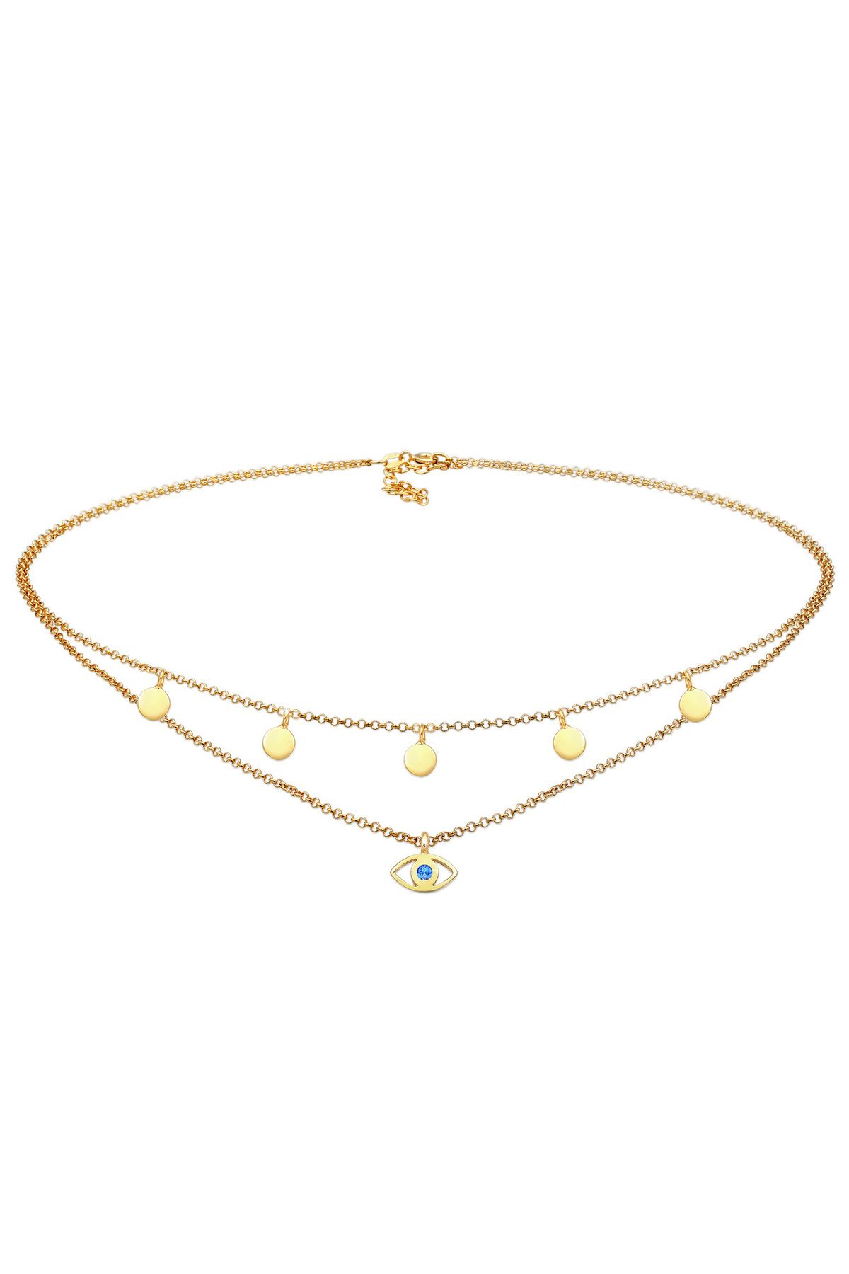 ELLI-Halskette Gerdanlık Nazar Kristal 925 Gümüş 1
