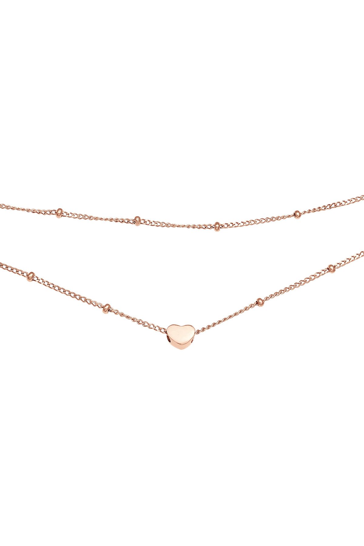 ELLI-Halskette Damen Choker Layering Look Herz Trend aus 925 Sterling Silber 2
