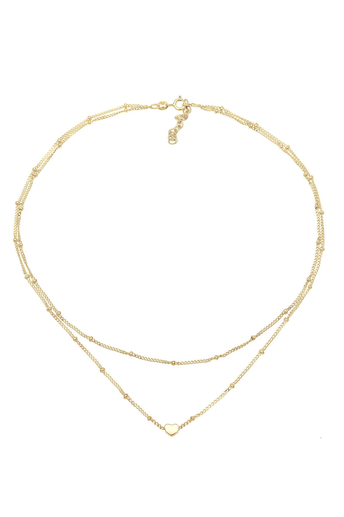 ELLI-Damen-Choker – Layer Look Heart Trend, 925er Sterlingsilber 3