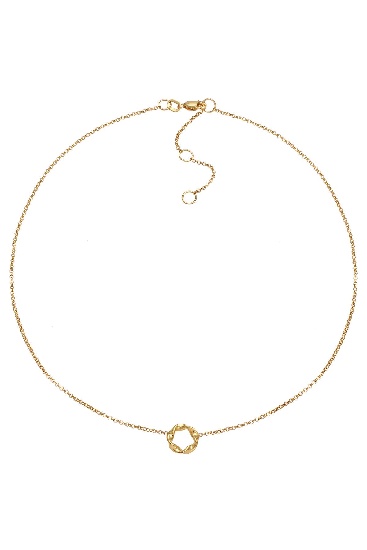 ELLI-Halskette Gerdanlık Erbskette Kreis Design Twisted 375 Gelbgold 3