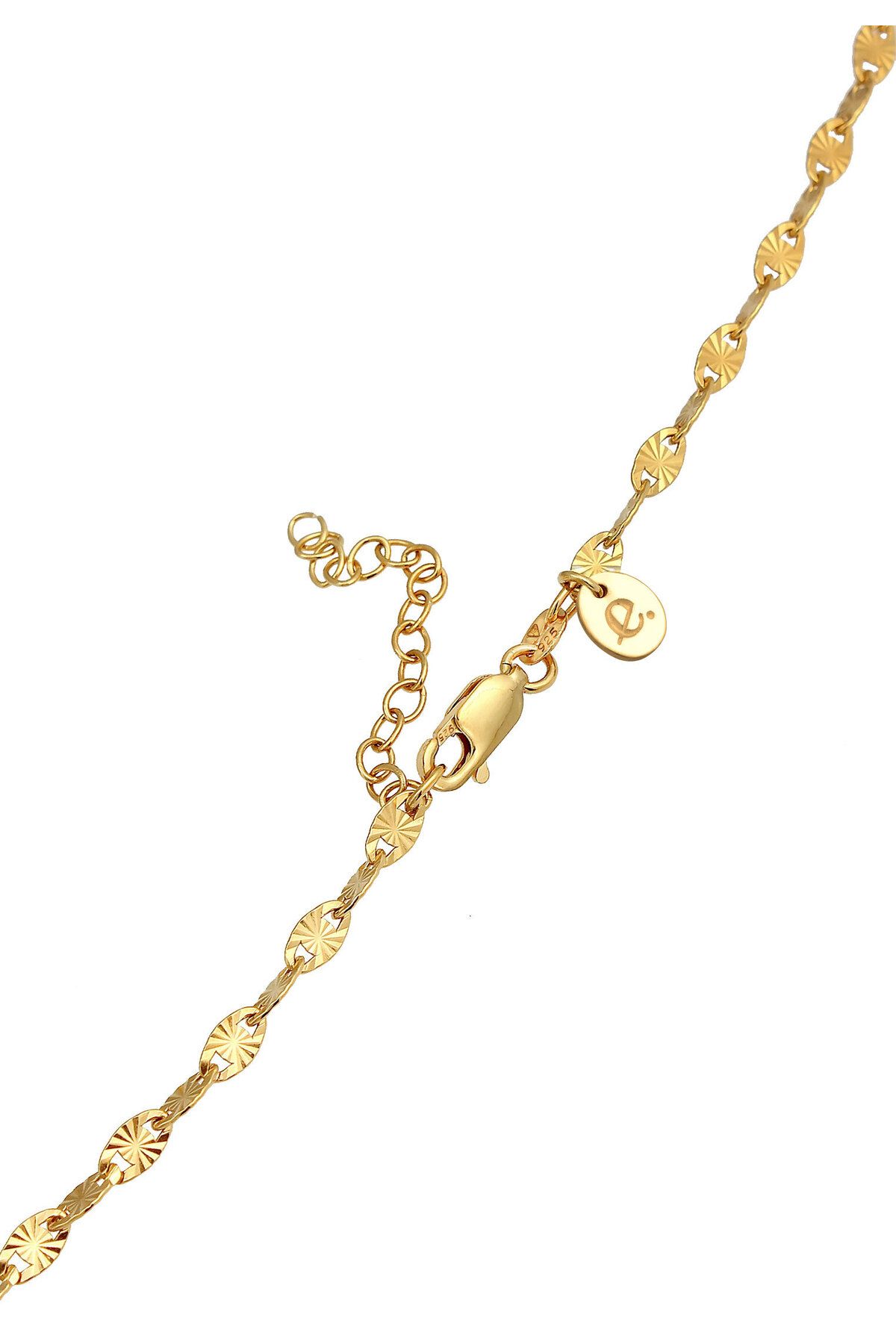 ELLI-Halskette Damen Choker Plättchen Design Stern Look Trend aus 925 Sterling Silber 4