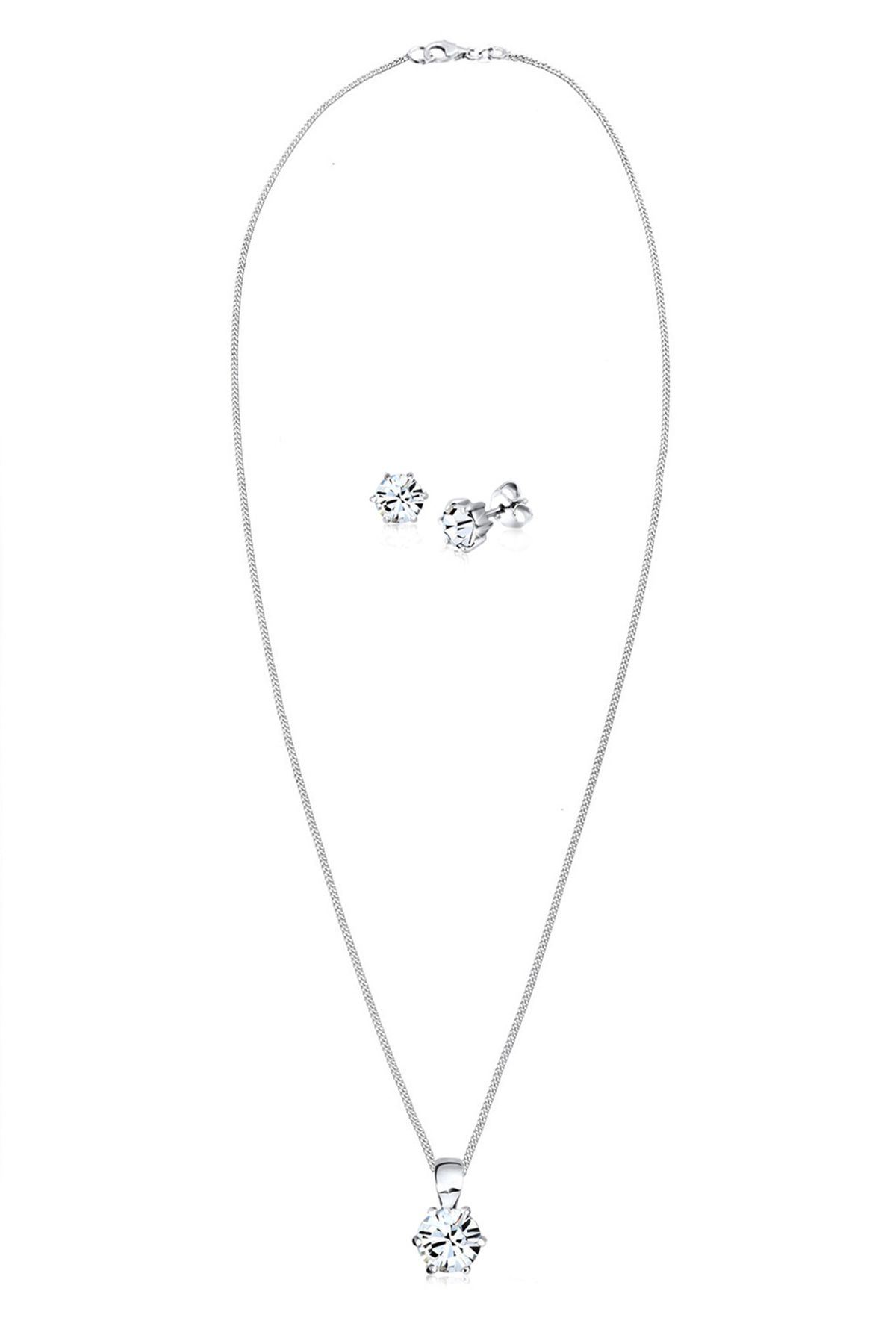 ELLI-Schmuckset Basic Kristalle Silber 3