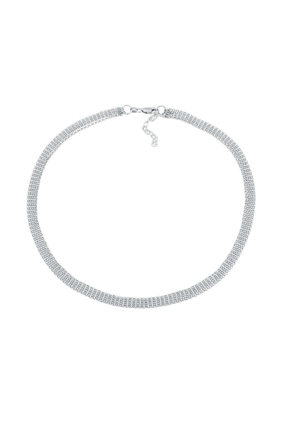 ELLI-Halskette Choker 5-lagig Gliederung Modern 925 Silber 2