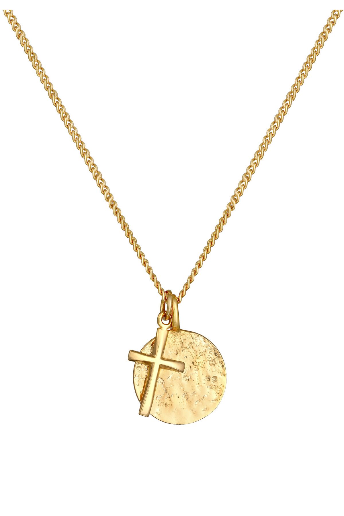 KUZZOI Halskette Herren Coin Antik Kreuz Trend Modern 925 Silber - Trendyol