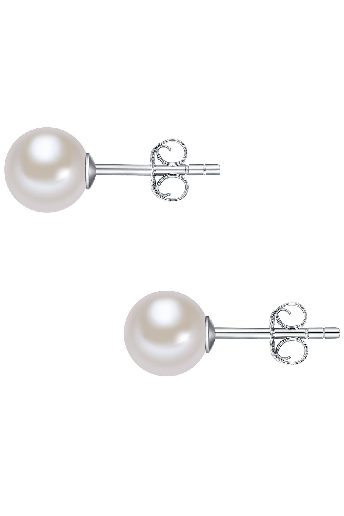 Valero Pearls-Perlenohrstecker Ohrstecker Sterling Silber Süßwasser-Zuchtperle weiß 3