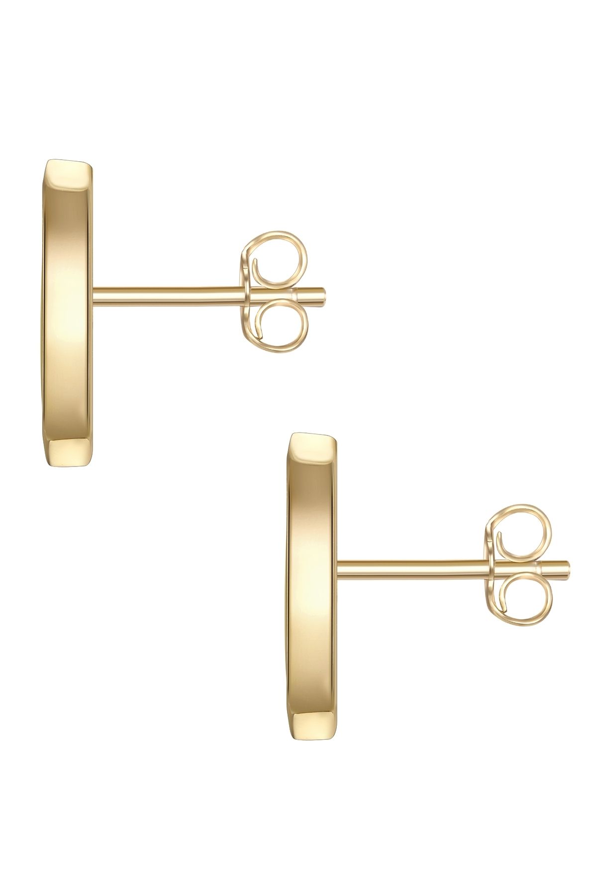 Glanzstücke München-Silberohrstecker Ohrstecker Sterling Silber gelbgold Topas weiß 3