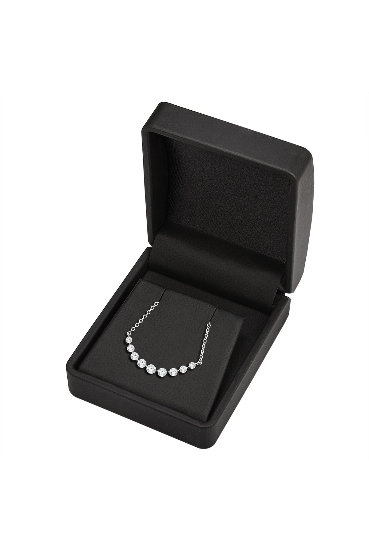 Trilani-Silberhalskette Kette Sterling Silber Zirkonia weiß 4