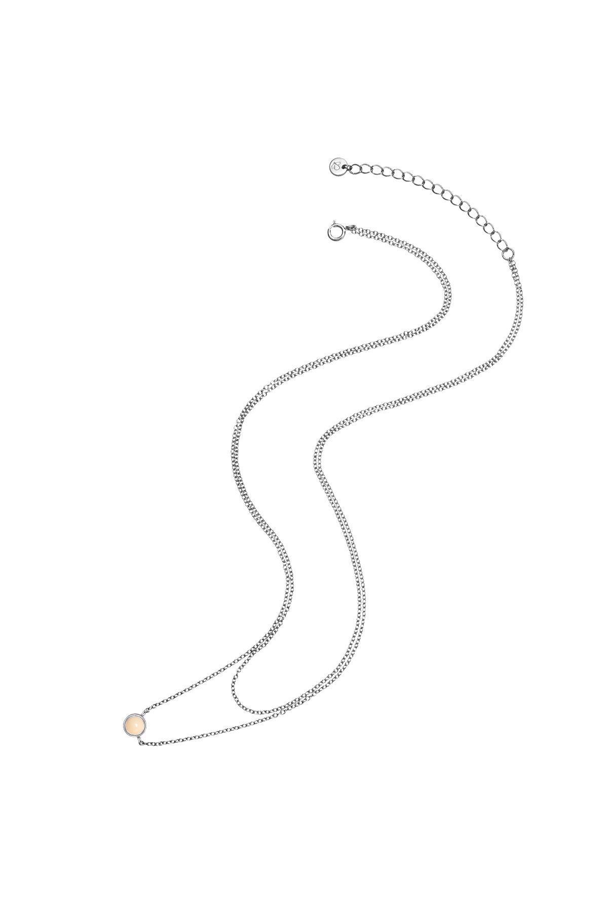 Glanzstücke München-Silberhalskette Kette mit Anhänger Sterling Silber Rosenquarz 3