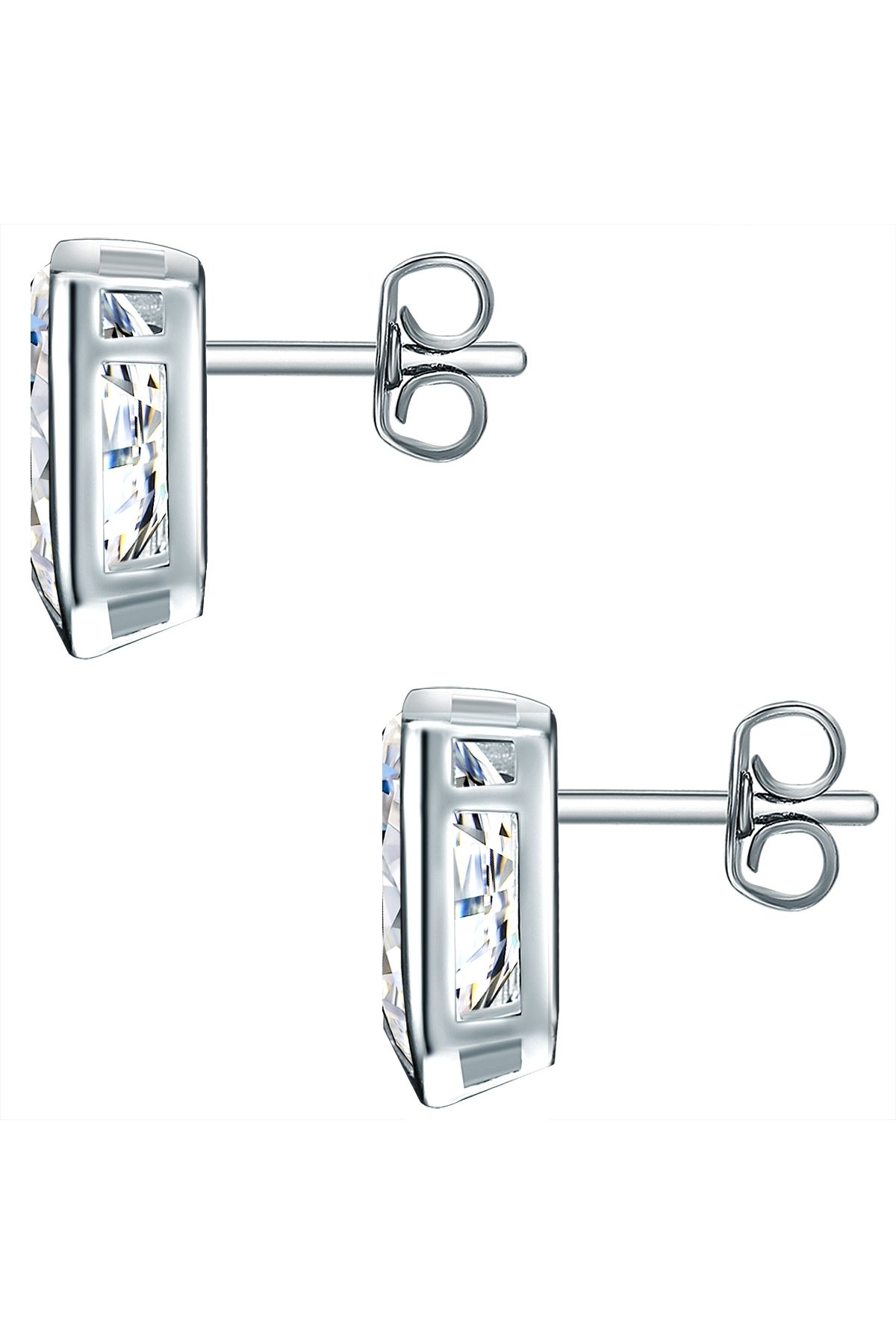 Trilani-Silberohrstecker Ohrstecker Sterling Silber Zirkonia weiß 2
