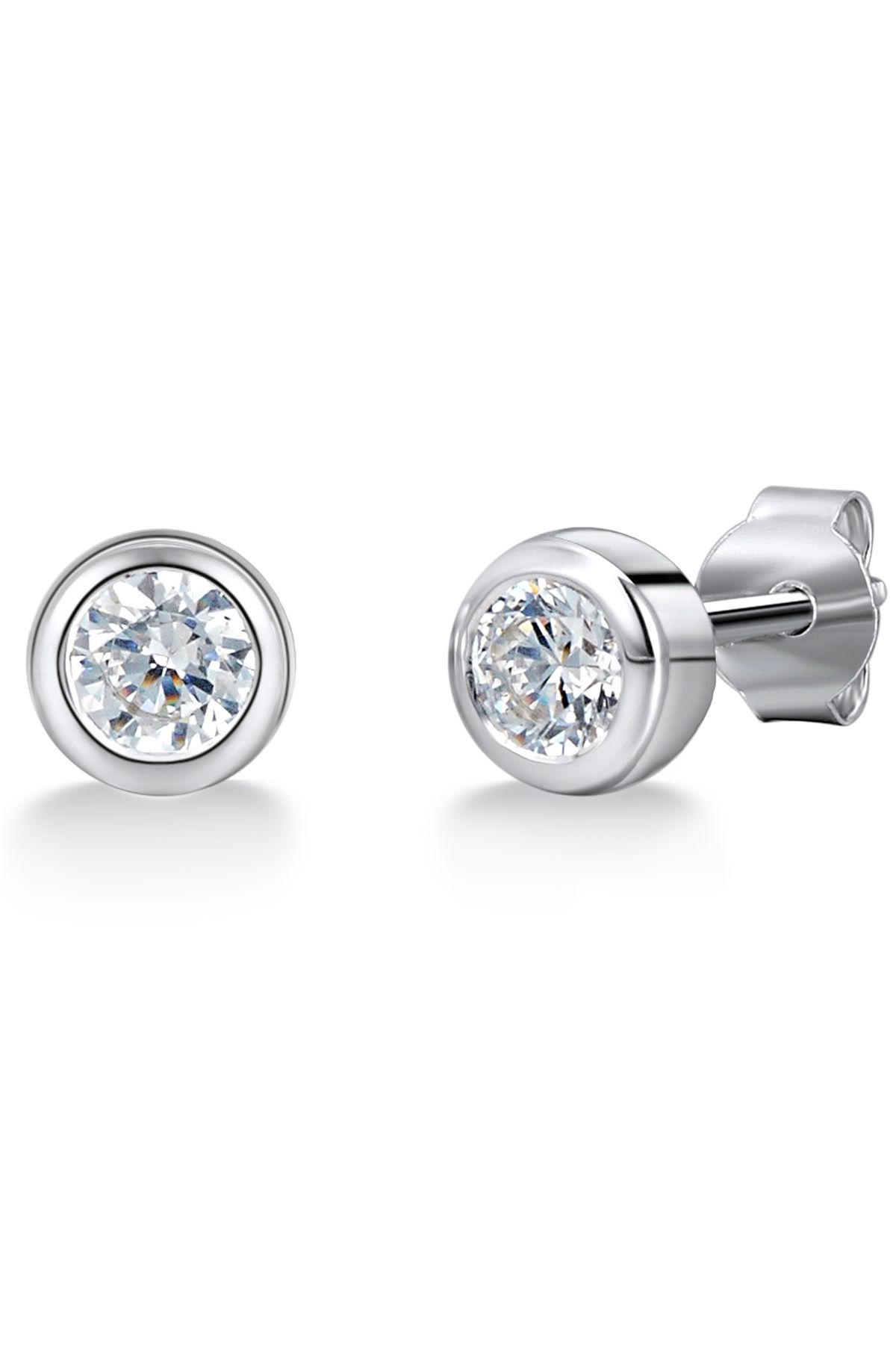 Trilani-Silberohrstecker Ohrstecker Sterling Silber Zirkonia weiß 1