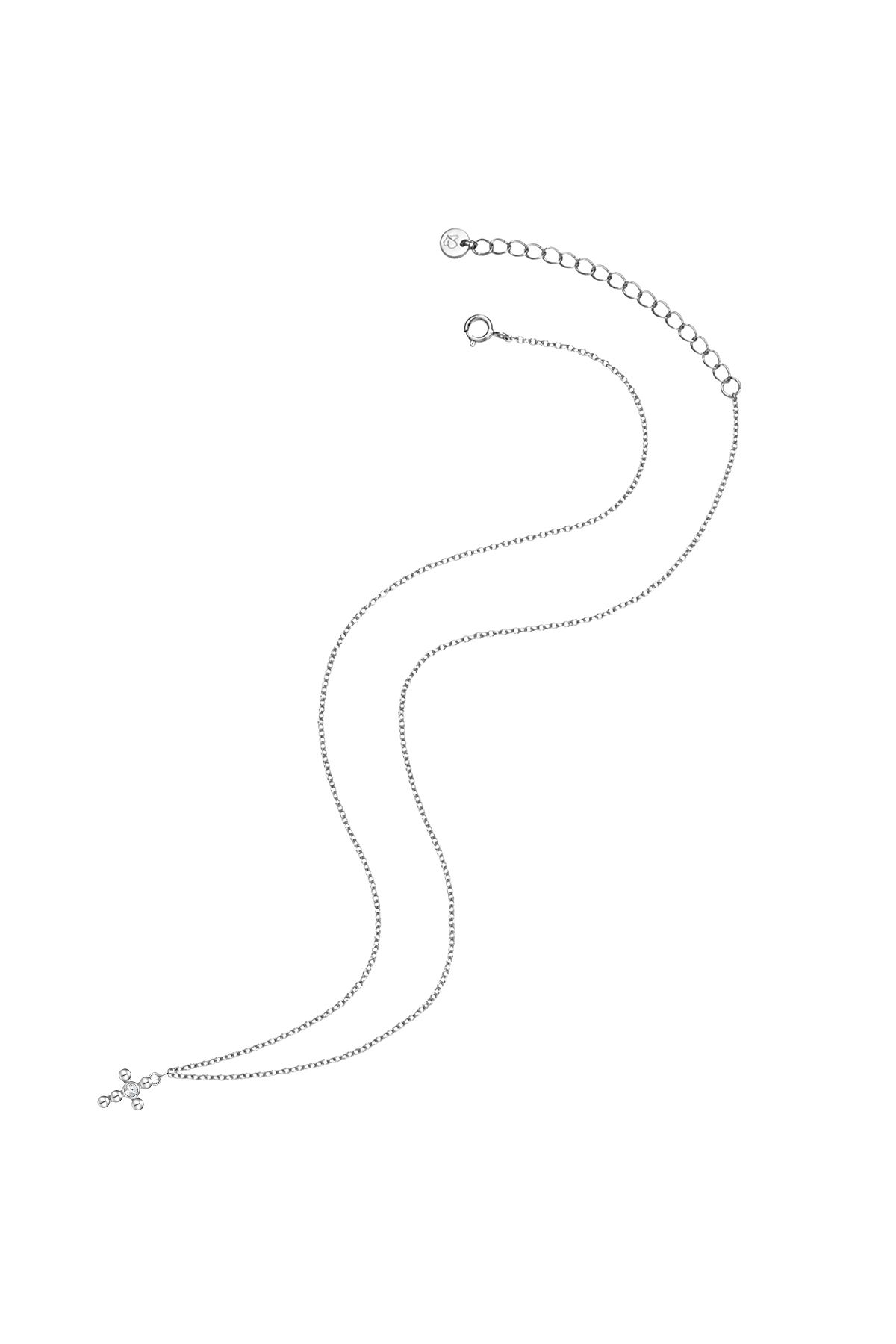 Glanzstücke München-Silberhalskette Kette mit Anhänger Sterling Silber Topas weiß 3