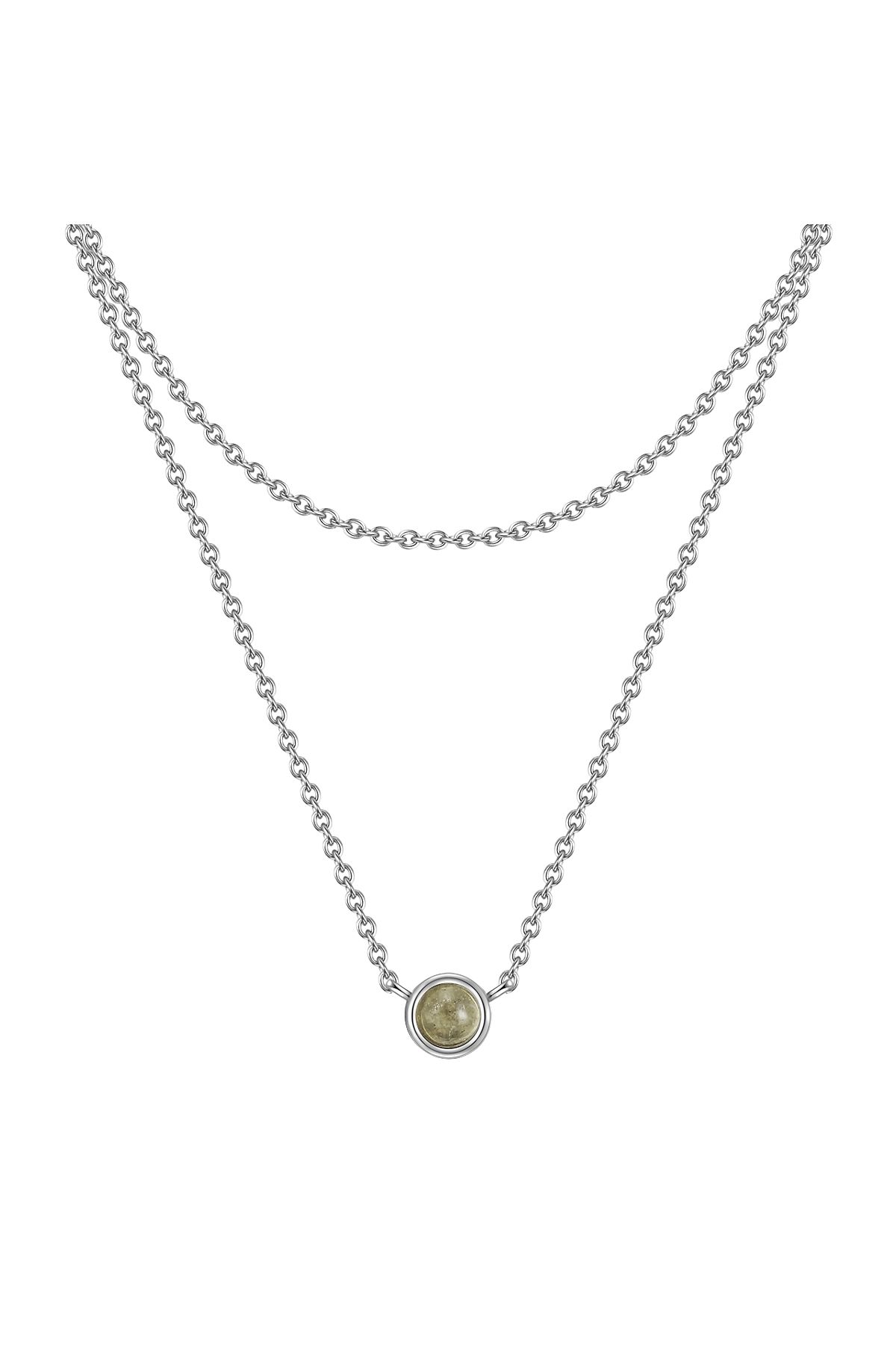 Glanzstücke München-Anhänger Sterling Silber Labradorit ile Silberhalskette Kette 1