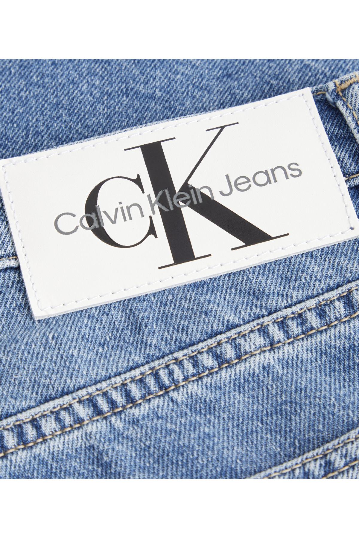 Calvin Klein Jeans Hohe Taille, normale blaue Damen-Shorts J20j2211811a4 -  Trendyol
