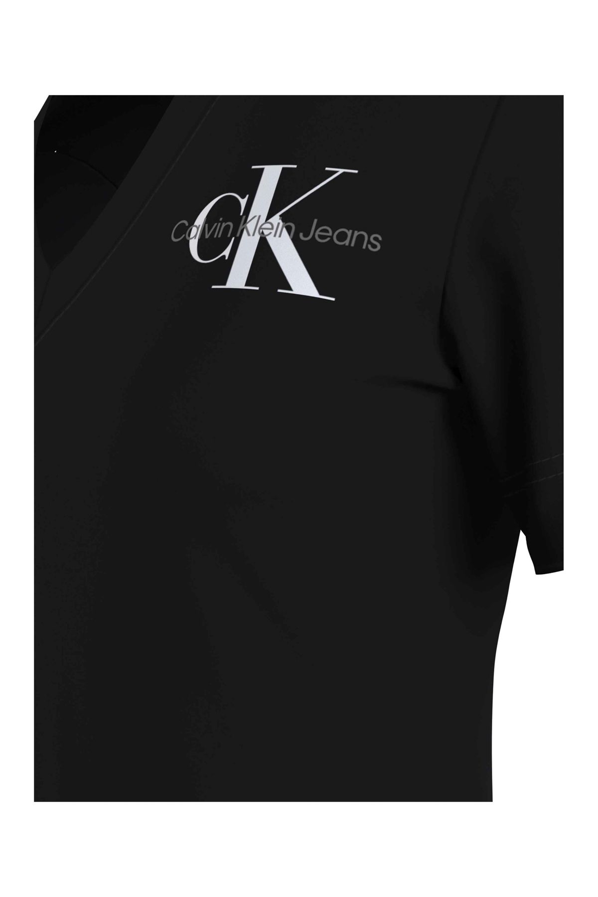 Calvin Klein Schlankes Monologo-T-Shirt mit Trendyol - V-Ausschnitt