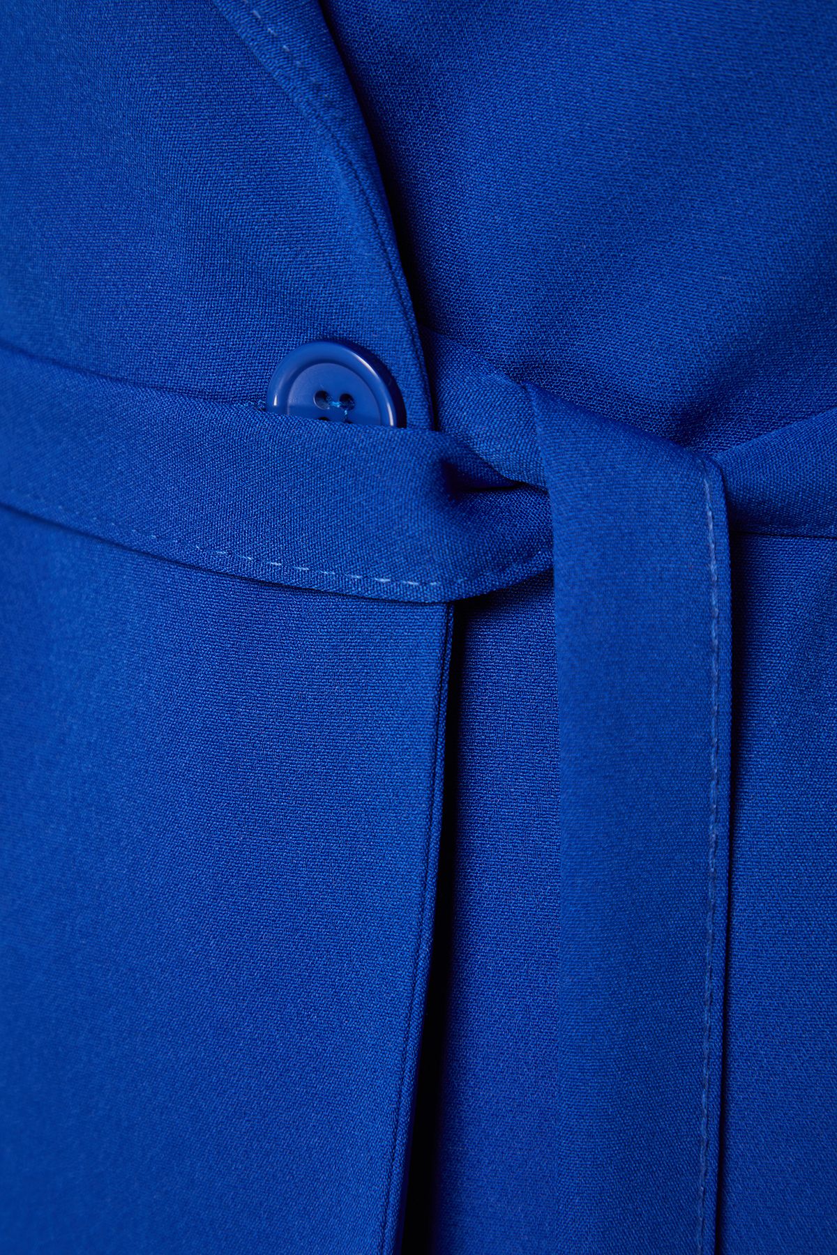 Trendyol Modest-Μπλε με κορδόνια με λεπτομέρεια γραμμή κρεπ σακάκι-παντελόνι υφαντό στο κάτω μέρος-top κοστούμι TCTSS23US00044 11