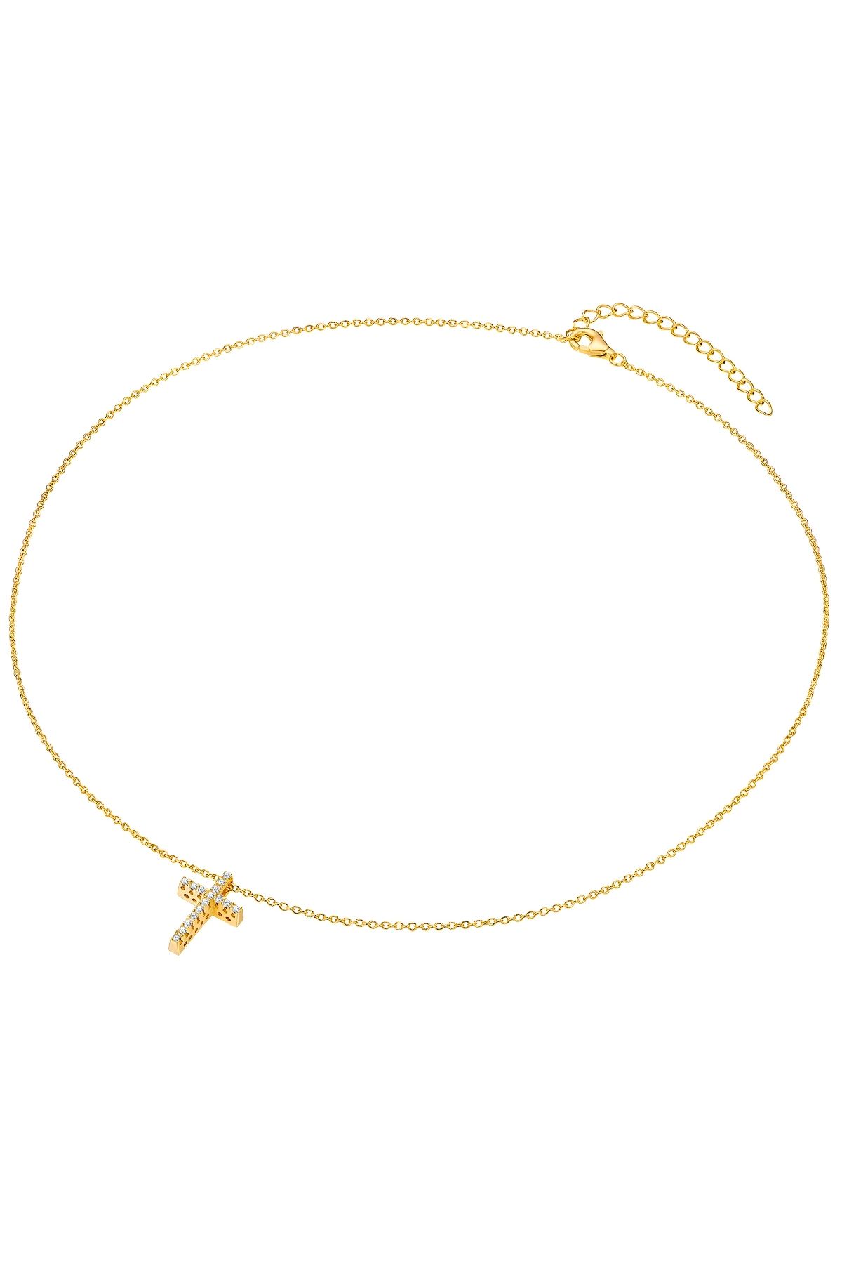 Rafaela Donata-Sterling Silber und Gelbgold Zirkonia Kette - Anhänger Detaillierte, Weiß 3