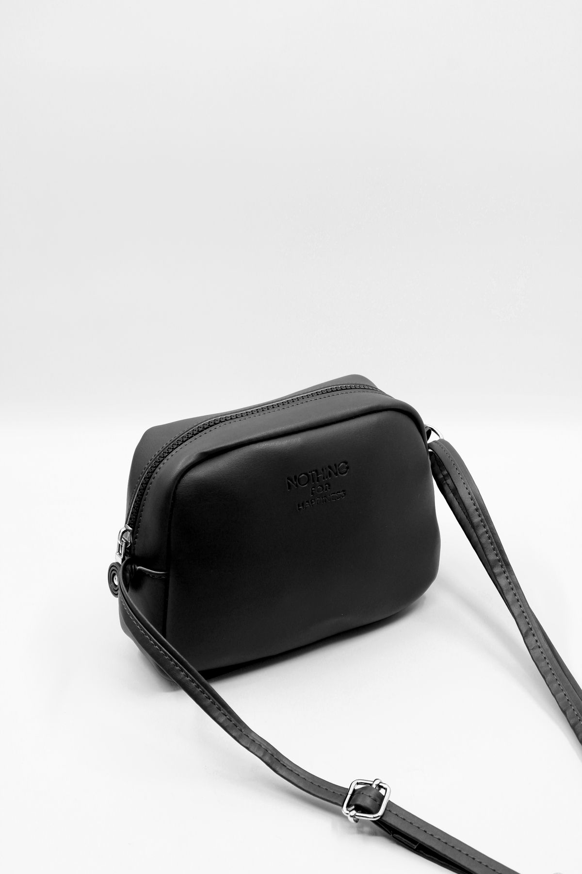 NOTHING-Women's 3-Piece Chain Bag Urban Bag Knot Detailed Bag Set with Necklace Gift Black 5