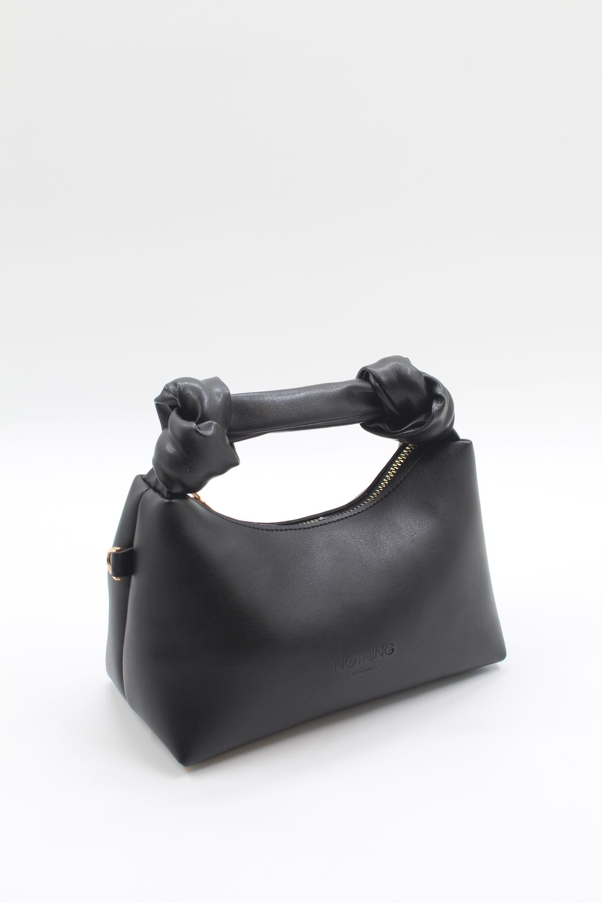 NOTHING-Women's 3-Piece Chain Bag Urban Bag Knot Detailed Bag Set with Necklace Gift Black 3