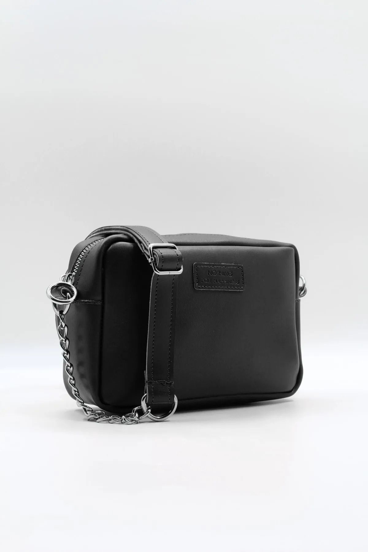 NOTHING-Women's 3-Piece Chain Bag Urban Bag Knot Detailed Bag Set with Necklace Gift Black 6