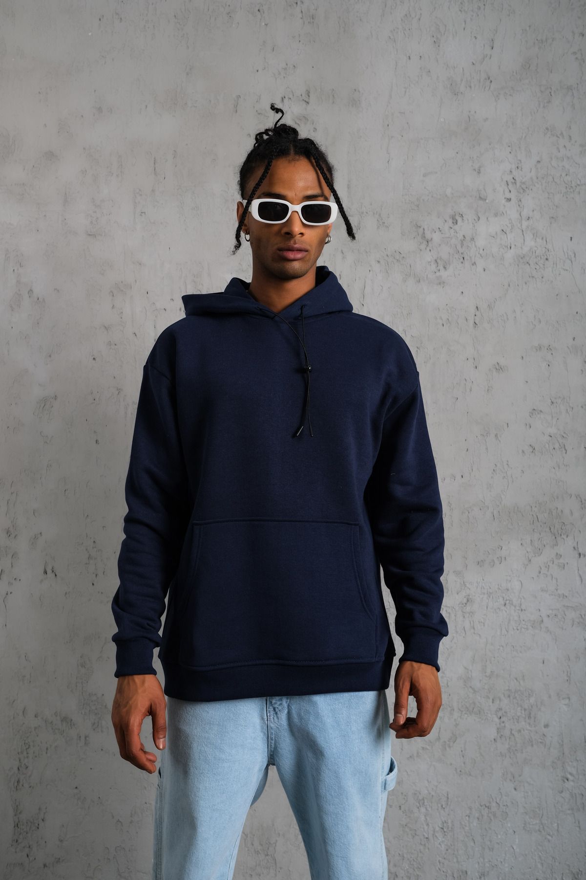 Grey 2025 blue hoodie