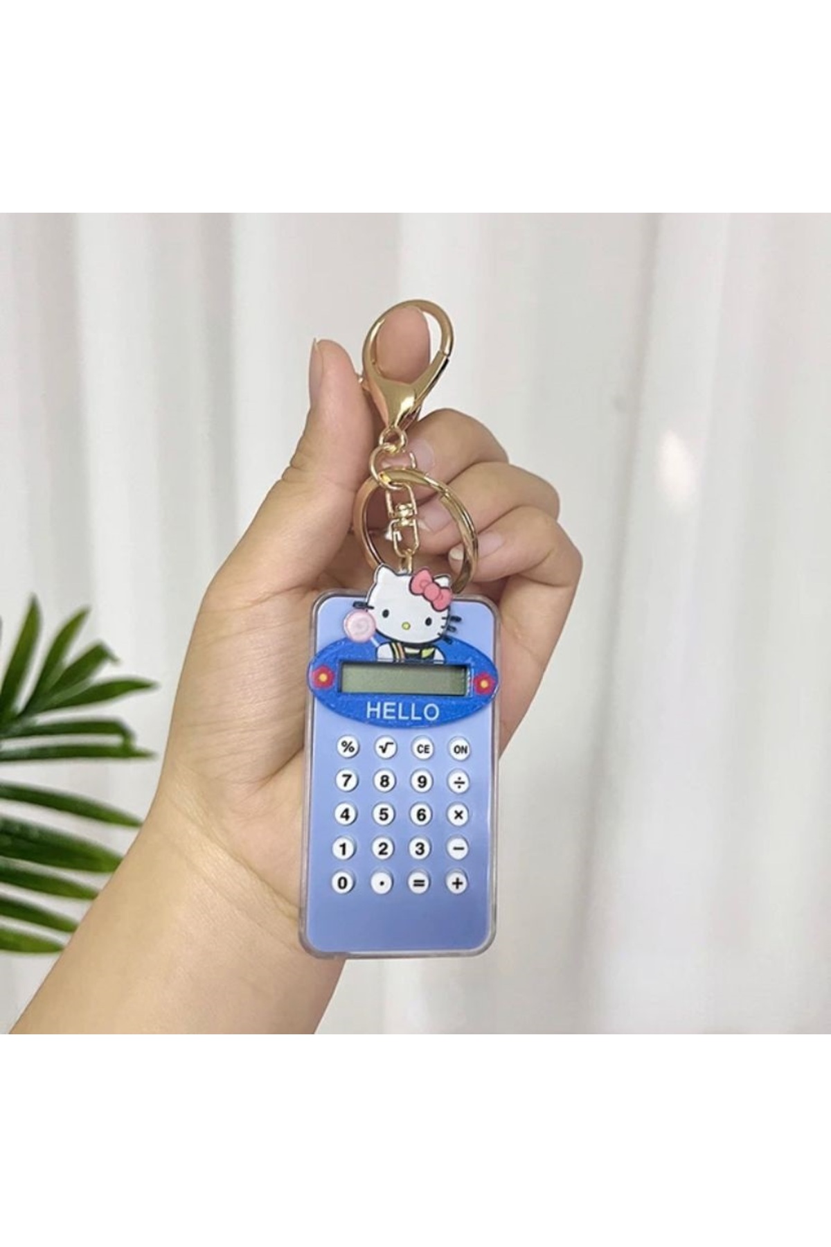 caddeoutlet Merhaba Kitty anahtarlık kişiselleştirilmiş Hesap Makinasi MAVİ