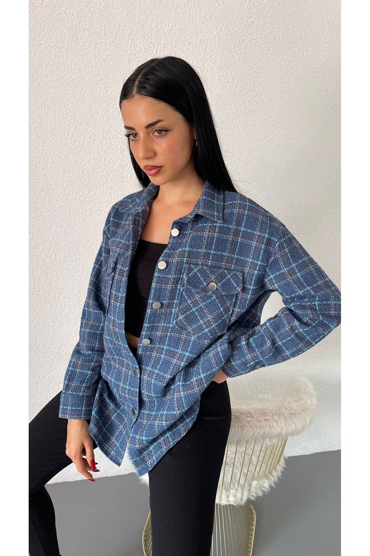 Blue lumberjack sales jacket