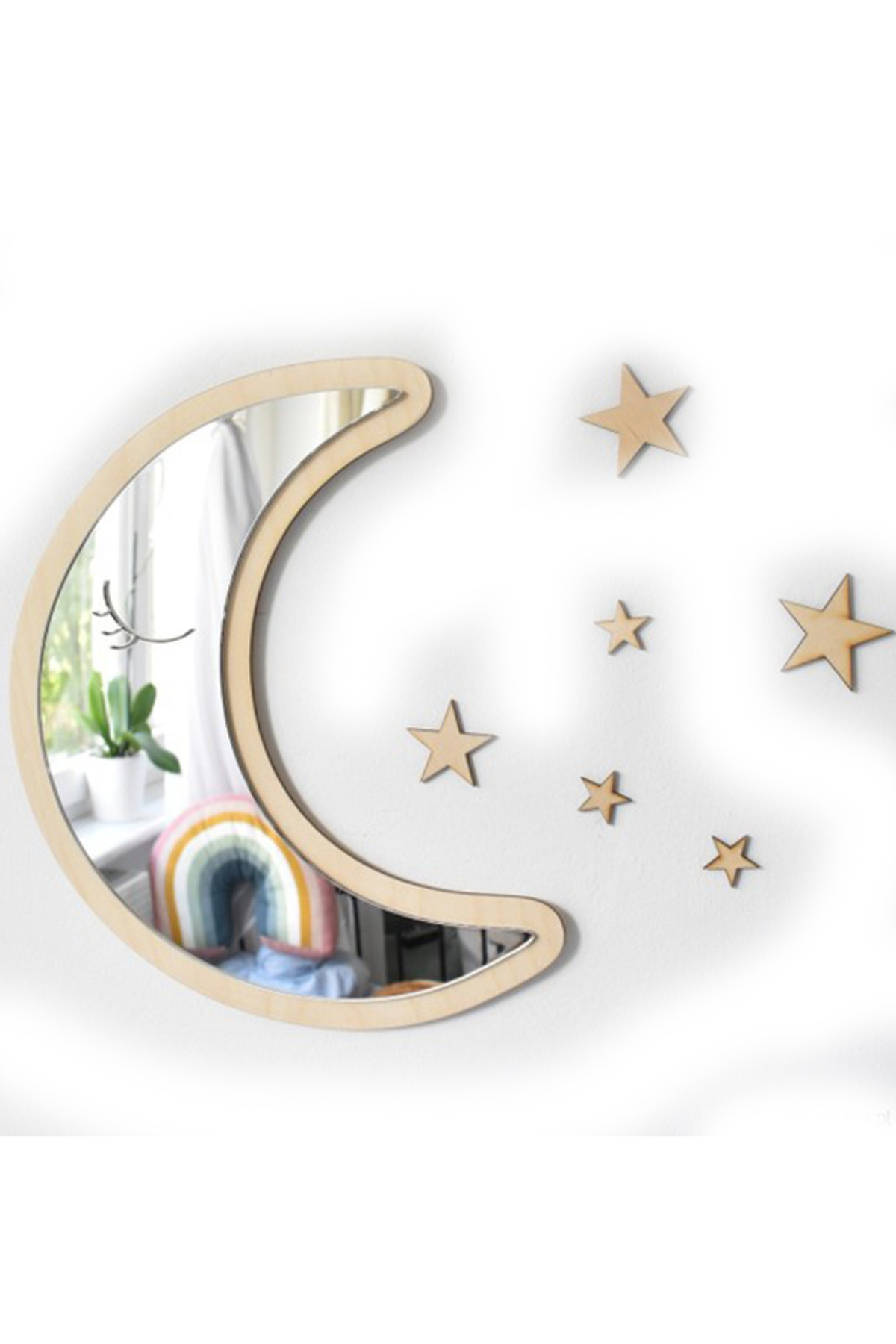 Olur o zaman Ay Yıldız Figürlü Çocuk Odası Dekoratif Ayna