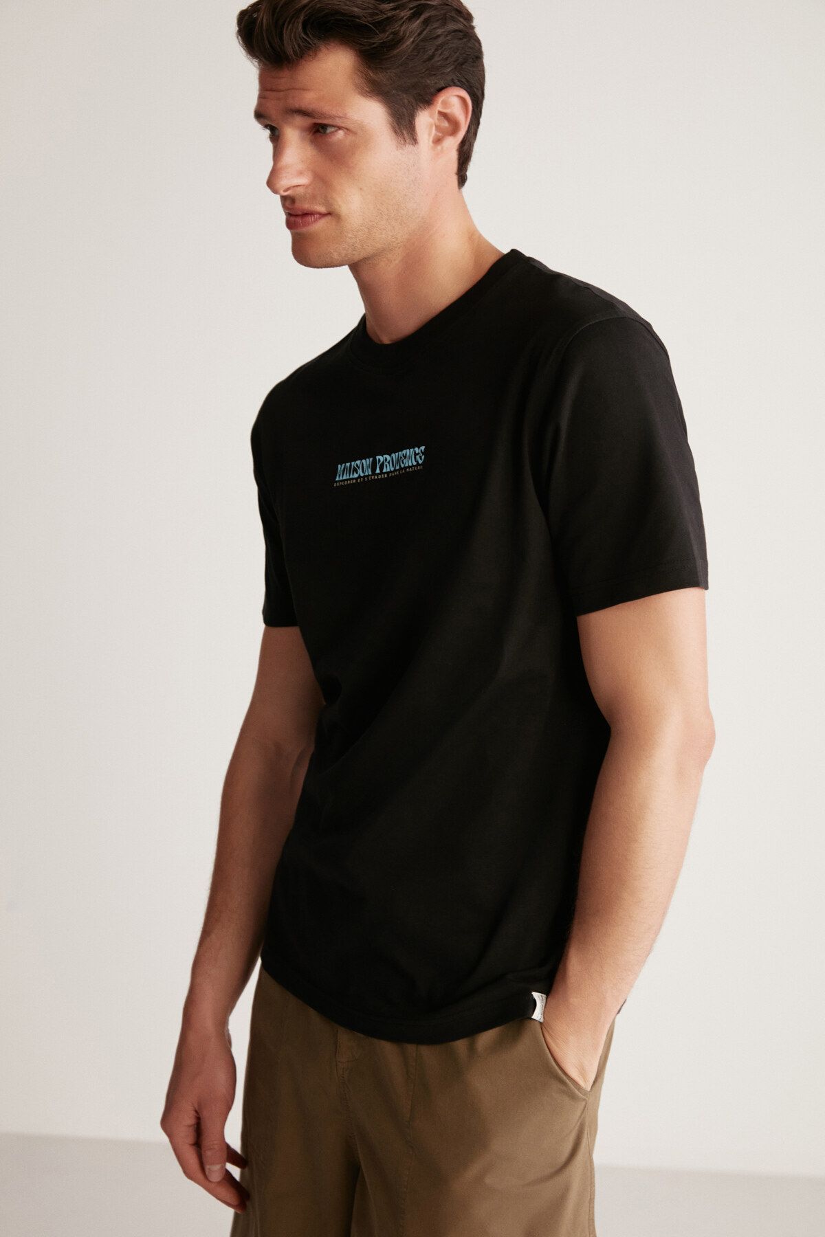 GRIMELANGE-Czarny, pojedynczy T-shirt Dexter Regular 4