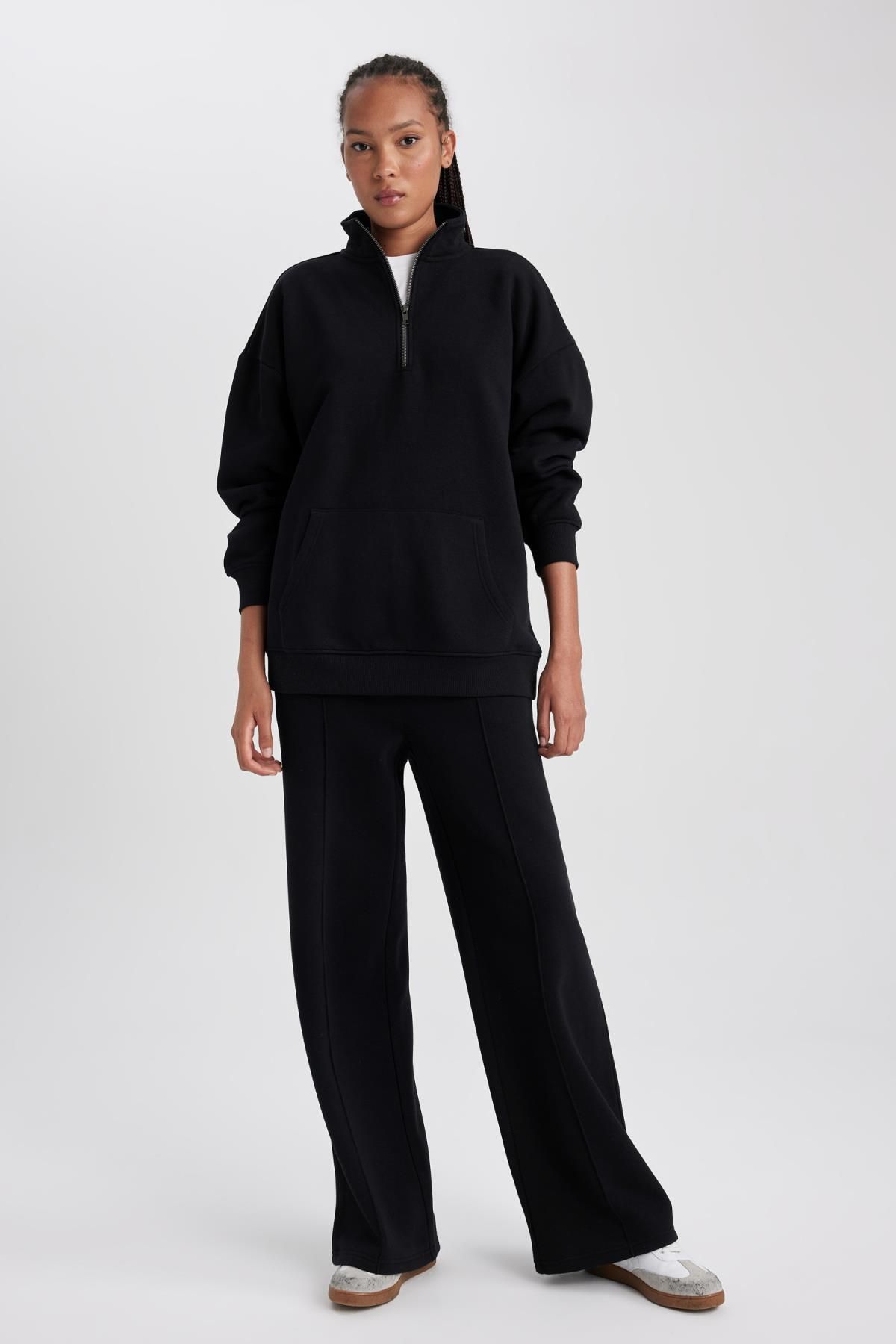 Defacto Straight Fit Long Length Thick Fabric Sweatpants with