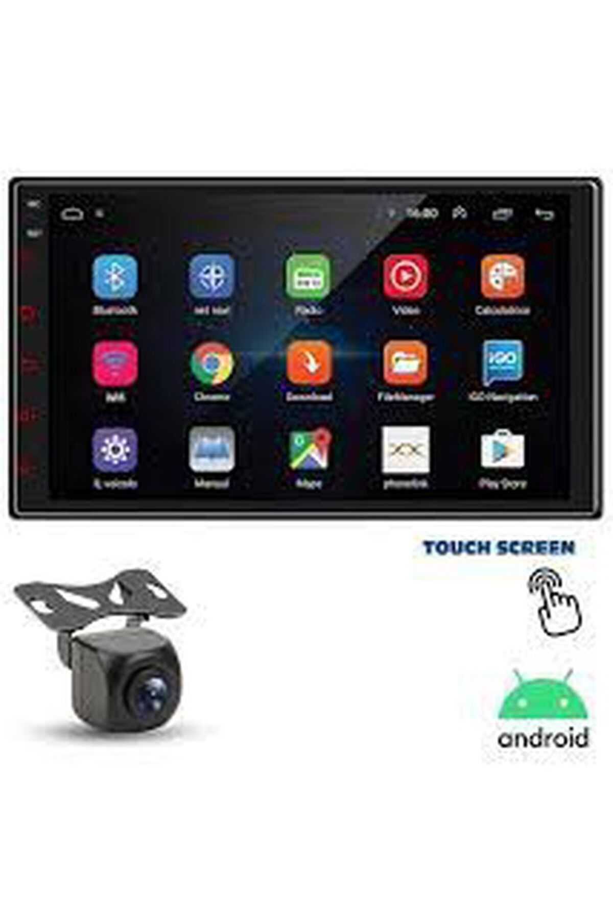 Nv-d77 7” Double Dın 4 Çekırdek Cpu 2gb Ram 16 Gb Rom Androıd 10 Carplay Ve Android Auto - 1