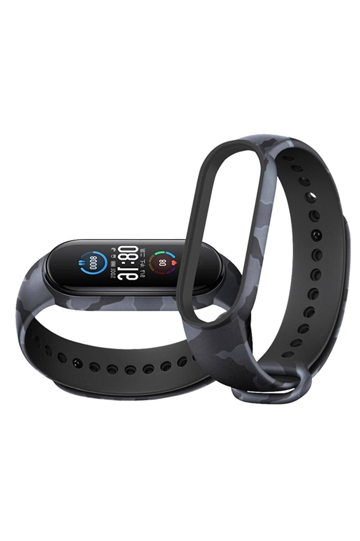 PISTECH-Xiaomi Mi Band 3/4 - High Quality Camouflage Cord Strap, Compatible 5