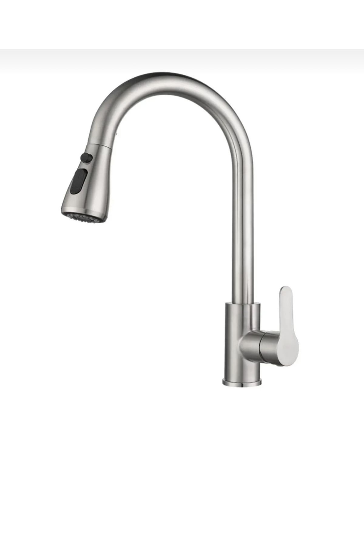 İSAOĞLU YAPI-Spiral Armature Spiral Faucet Extending System Kitchen Faucet Matte Chrome Inox Color Faucet 3